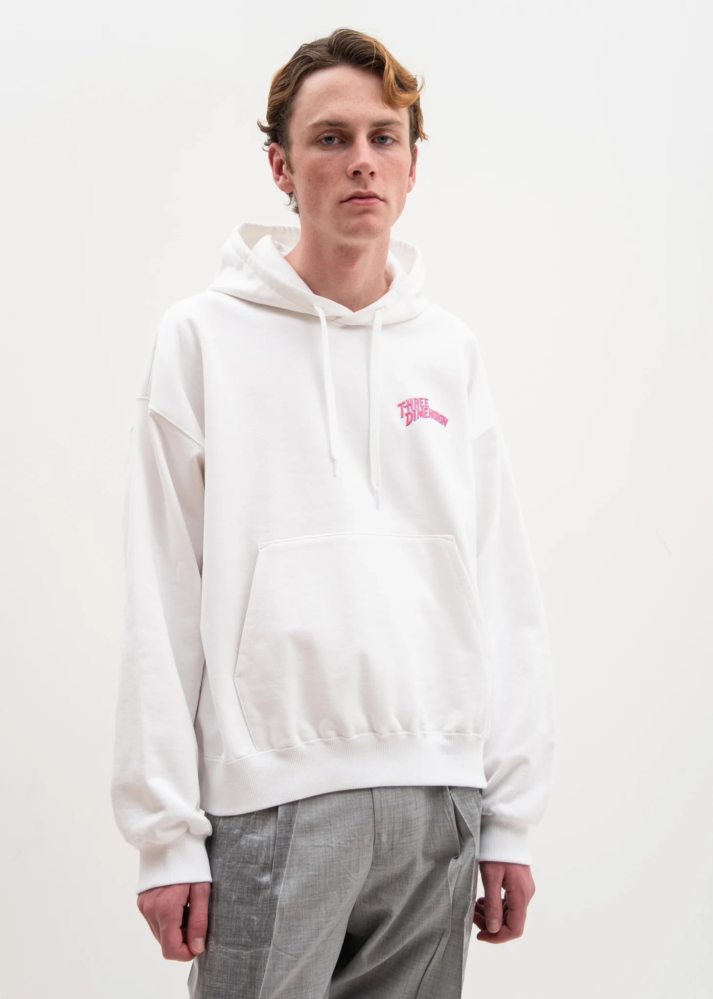 White Chaos Embroidery Hoodie - Image 2