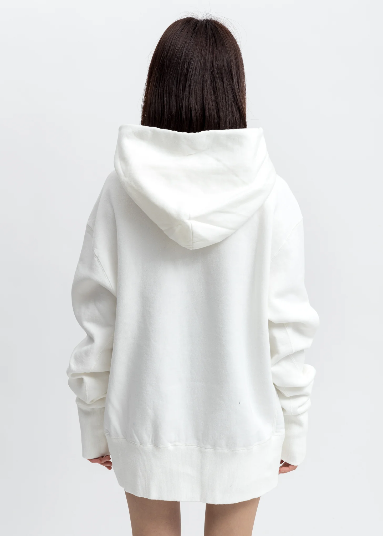 White Checkered Print Hoodie - Image 3