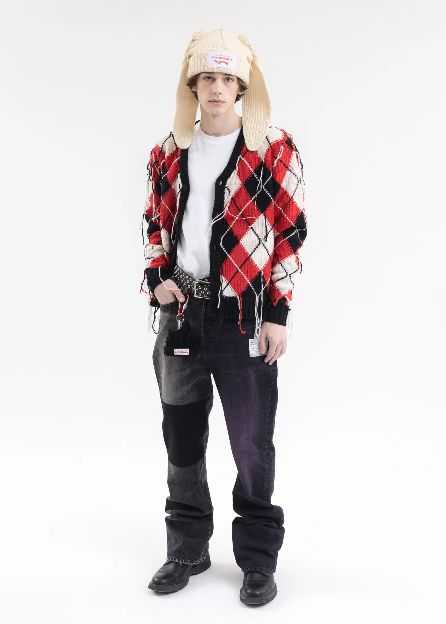 ECRU CHUNKY RABBIT BEANIE - Image 11