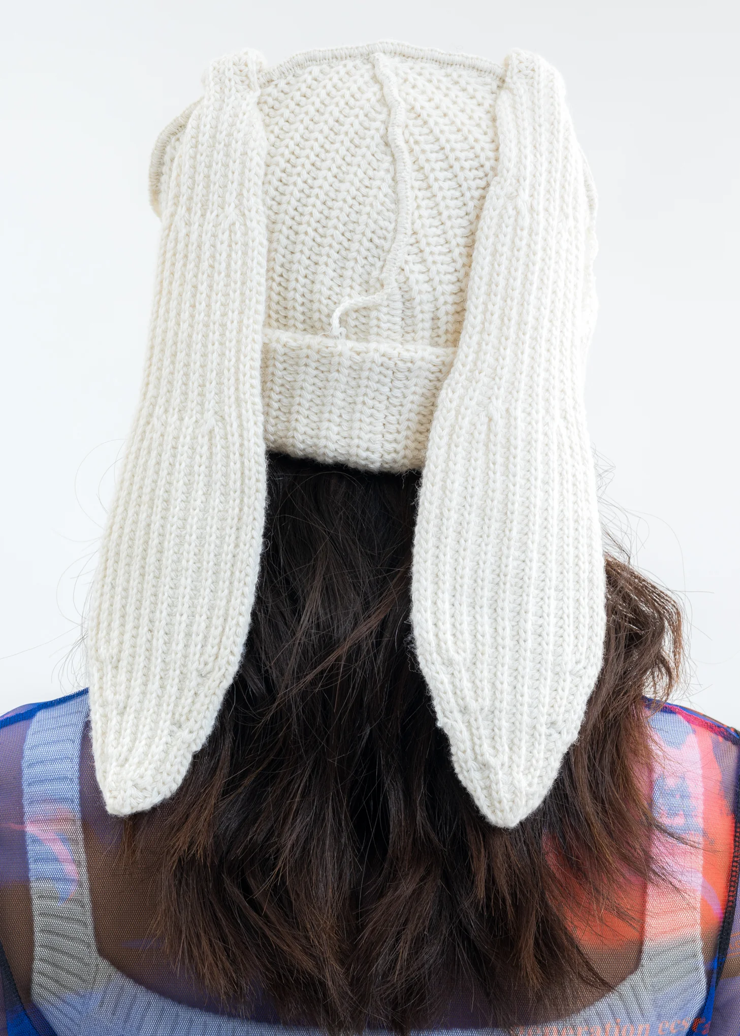 ECRU CHUNKY RABBIT BEANIE - Image 8