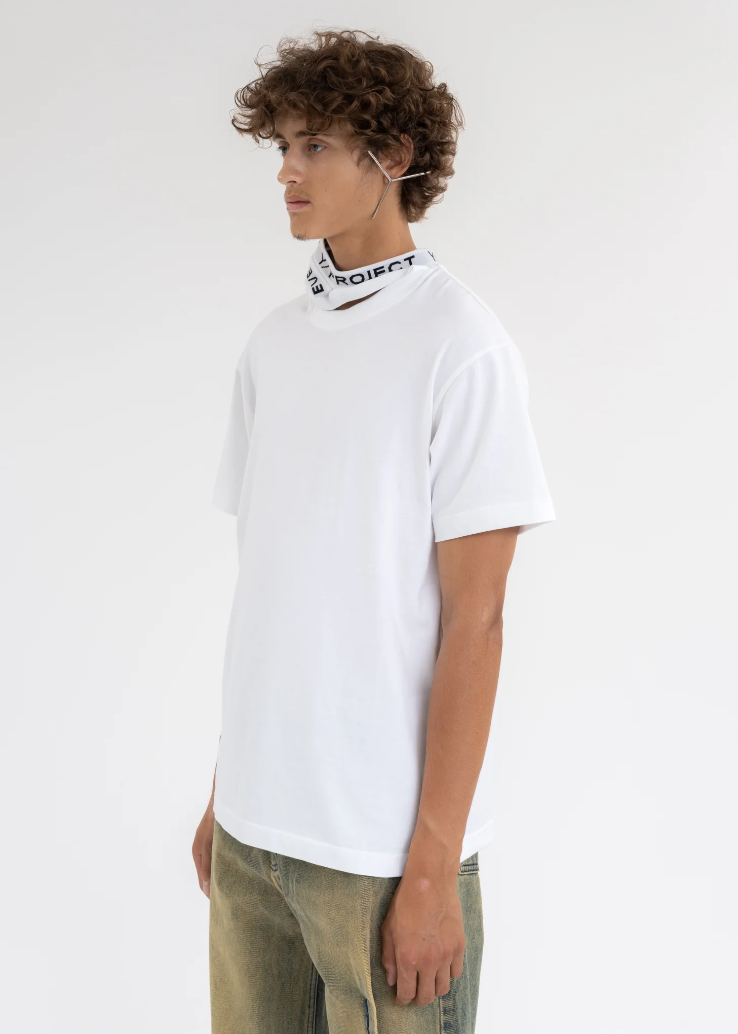 WHITE CLASSIC THREE COLLAR T-SHIRT - Image 3