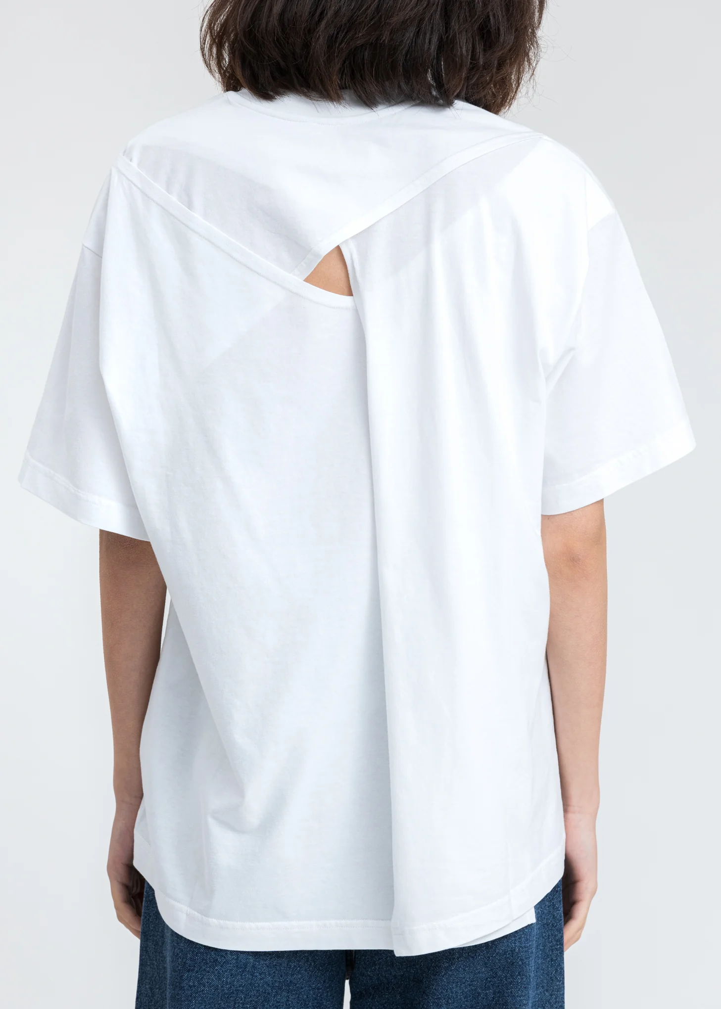White Classic Y Back T-Shirt - Image 5
