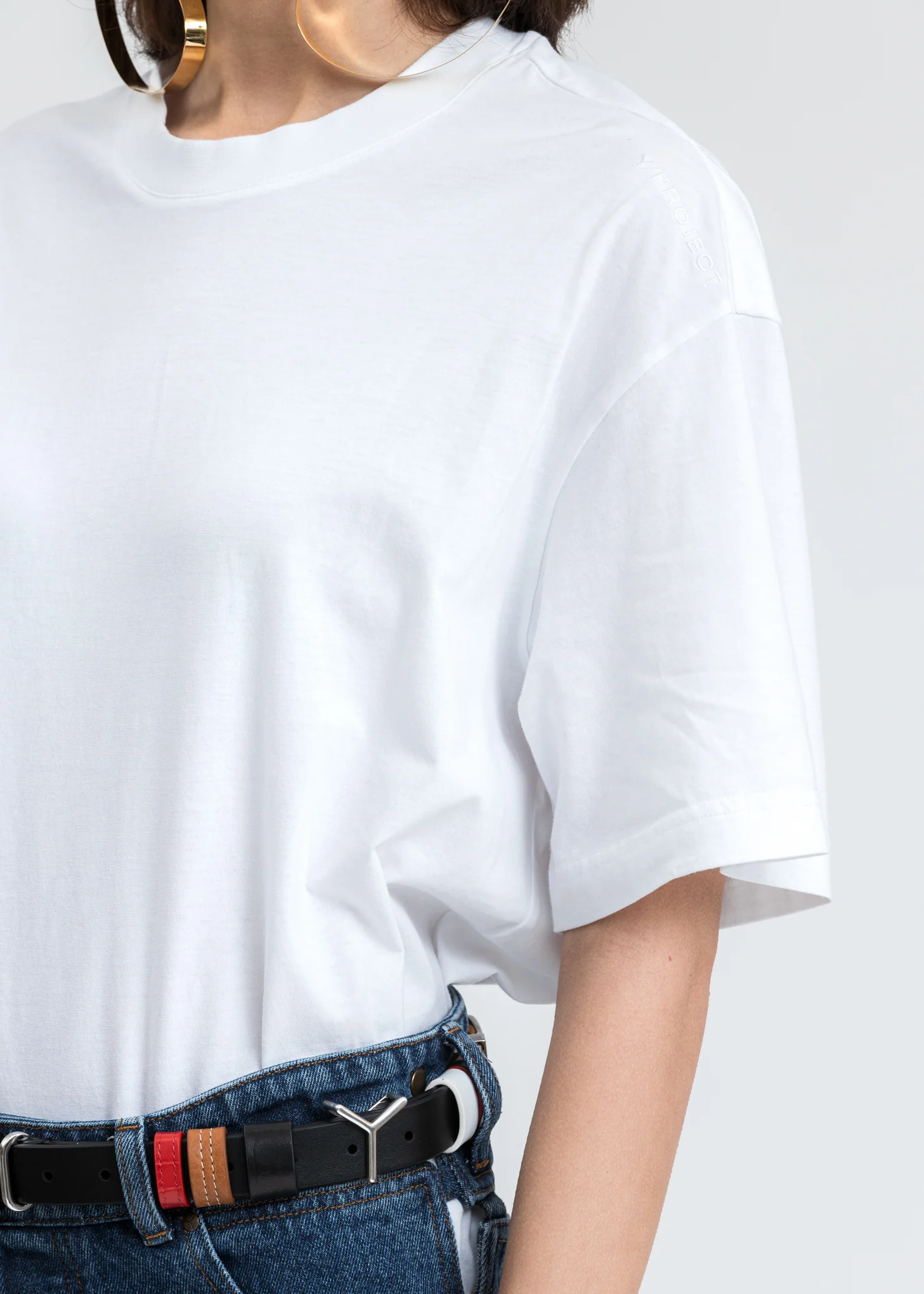 White Classic Y Back T-Shirt - Image 6