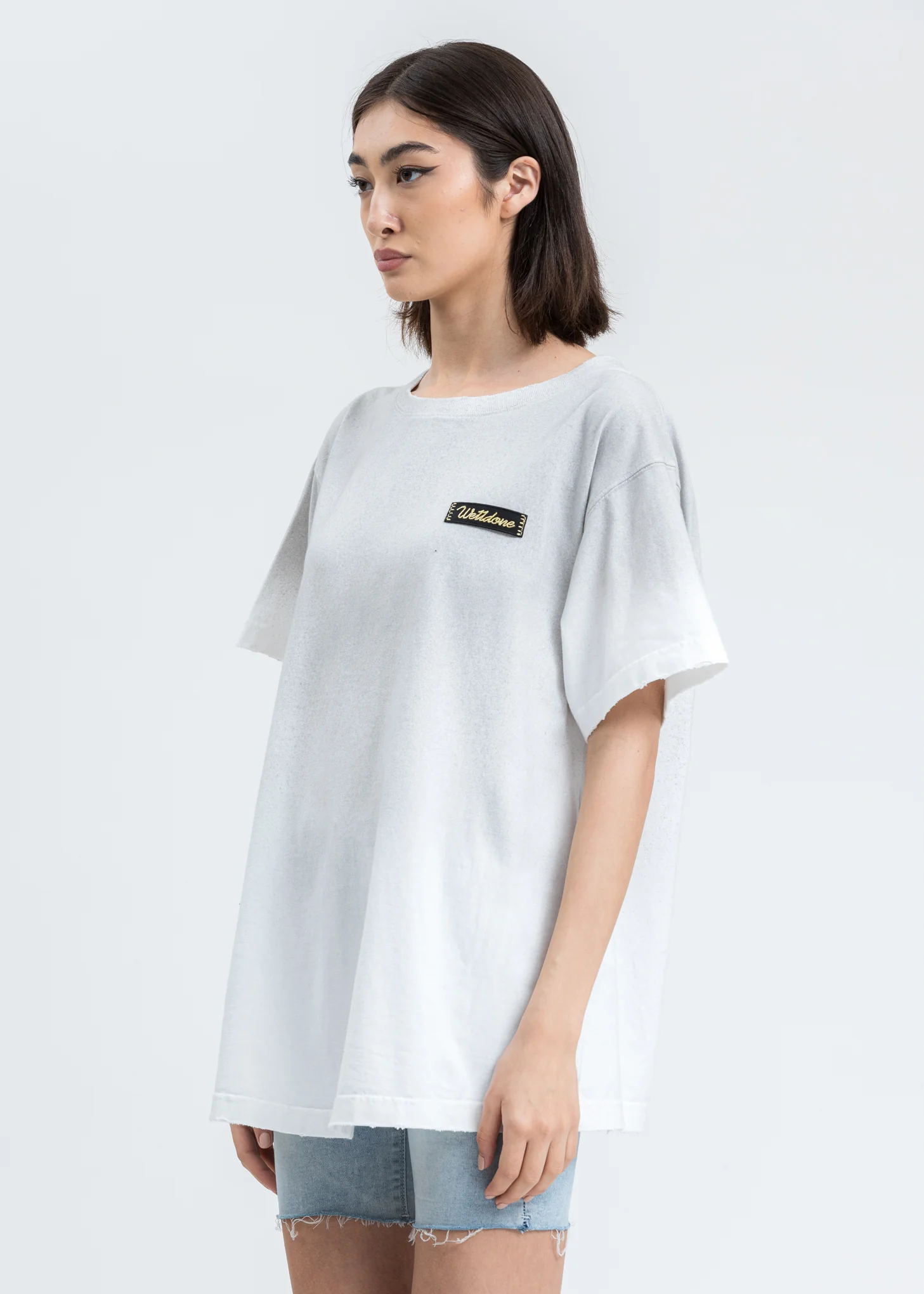 White Color Butterfly Washed T-Shirt - Image 3