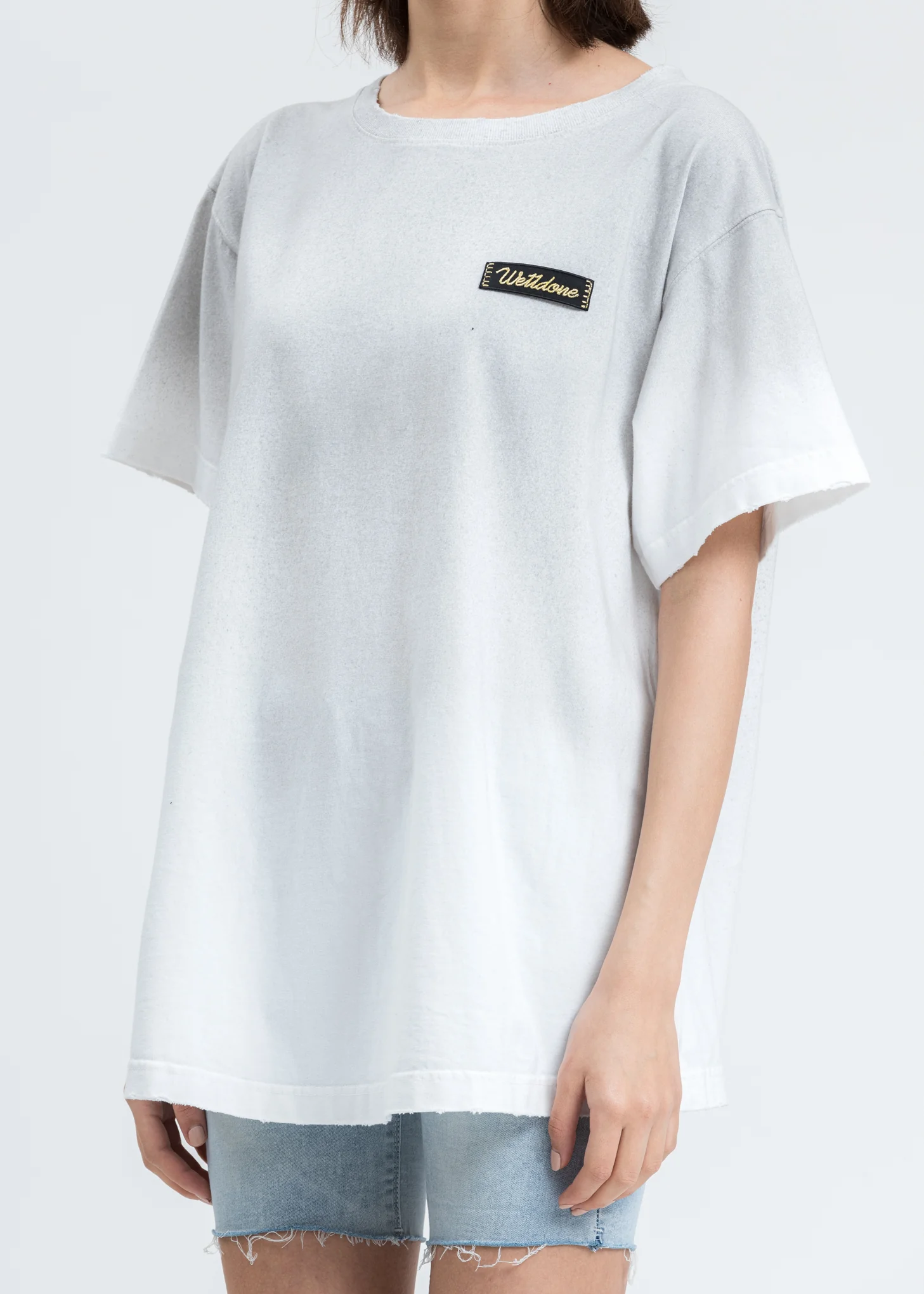 White Color Butterfly Washed T-Shirt - Image 4