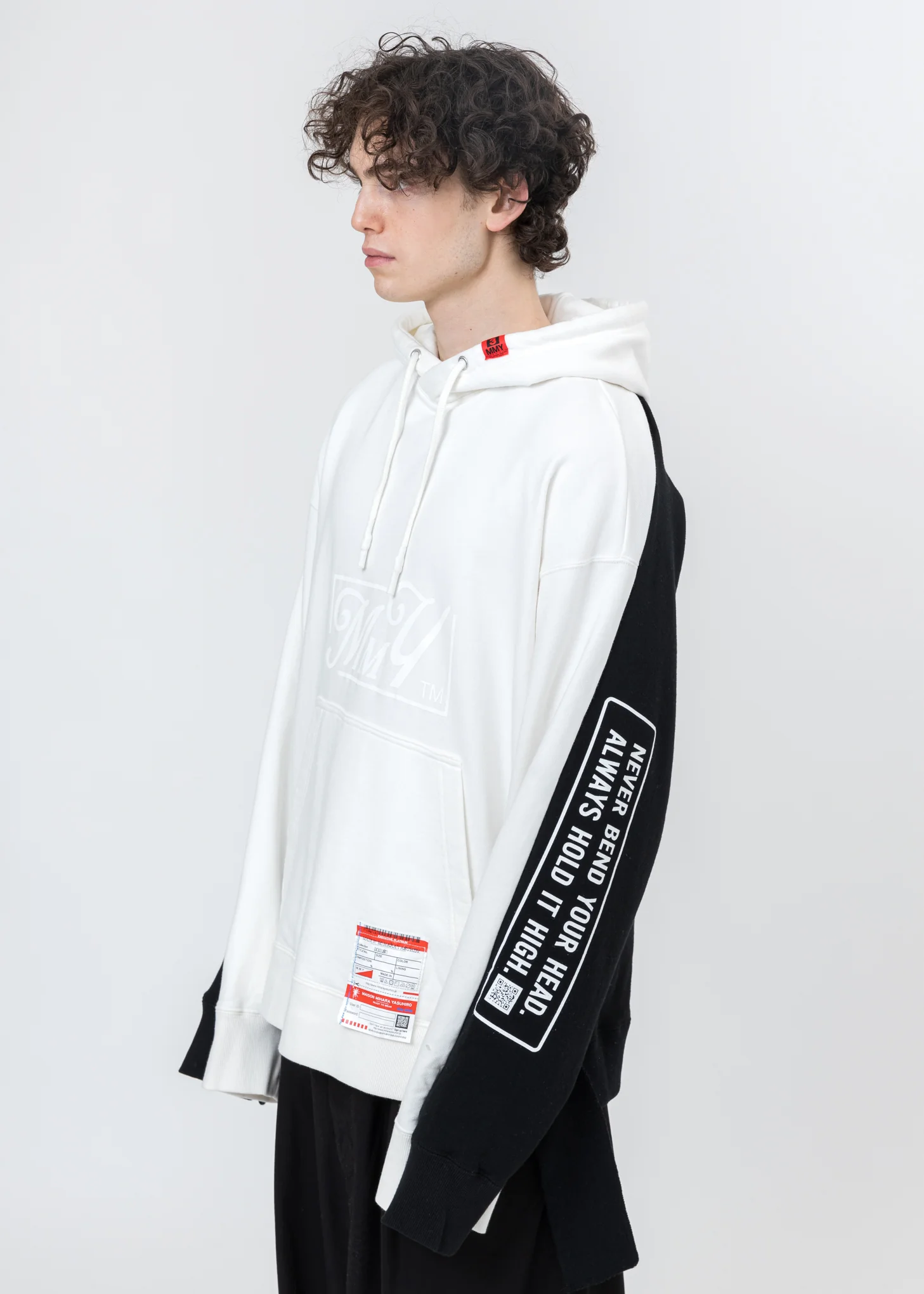 White Combined Hoodie - Image 3