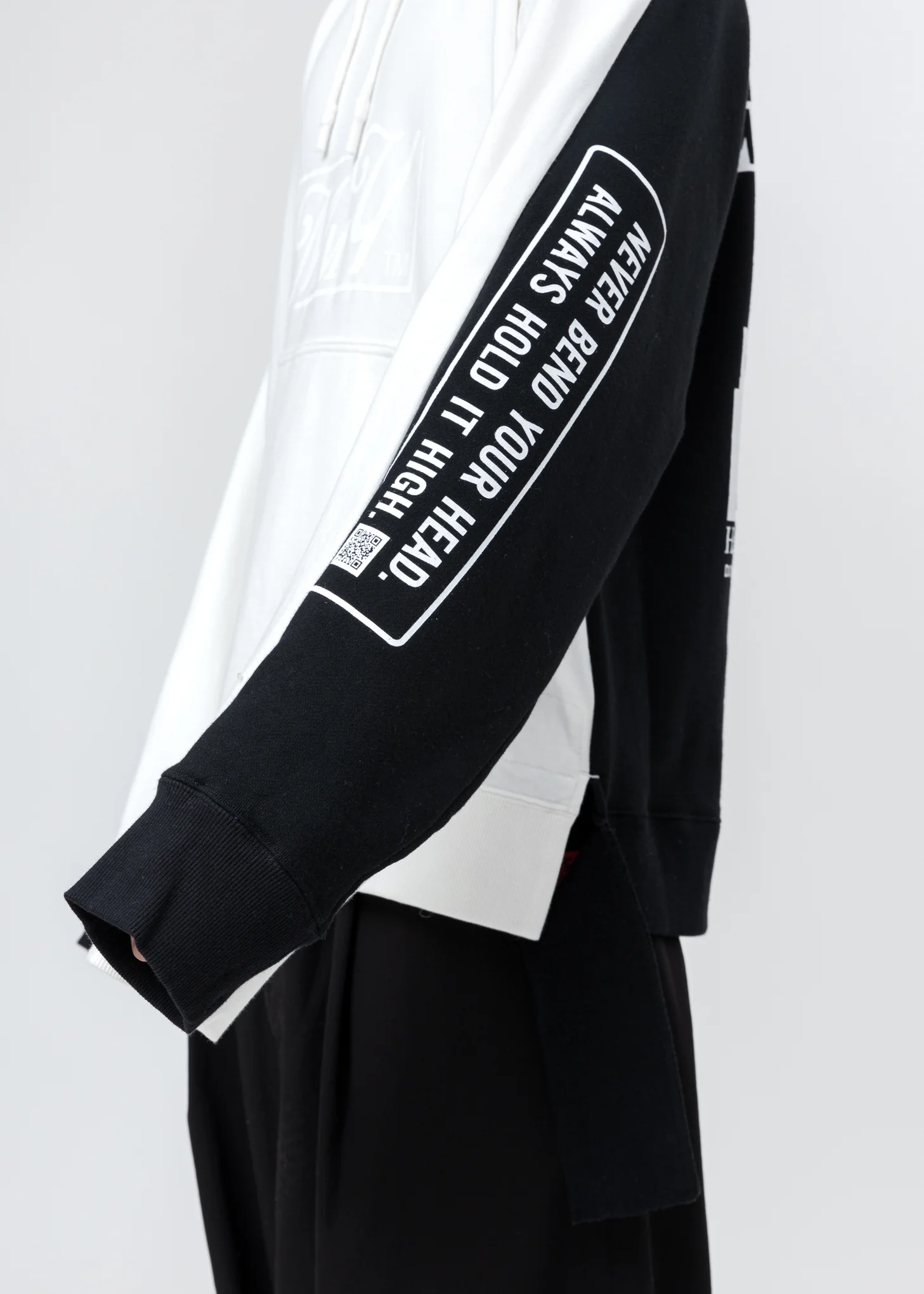 White Combined Hoodie - Image 4