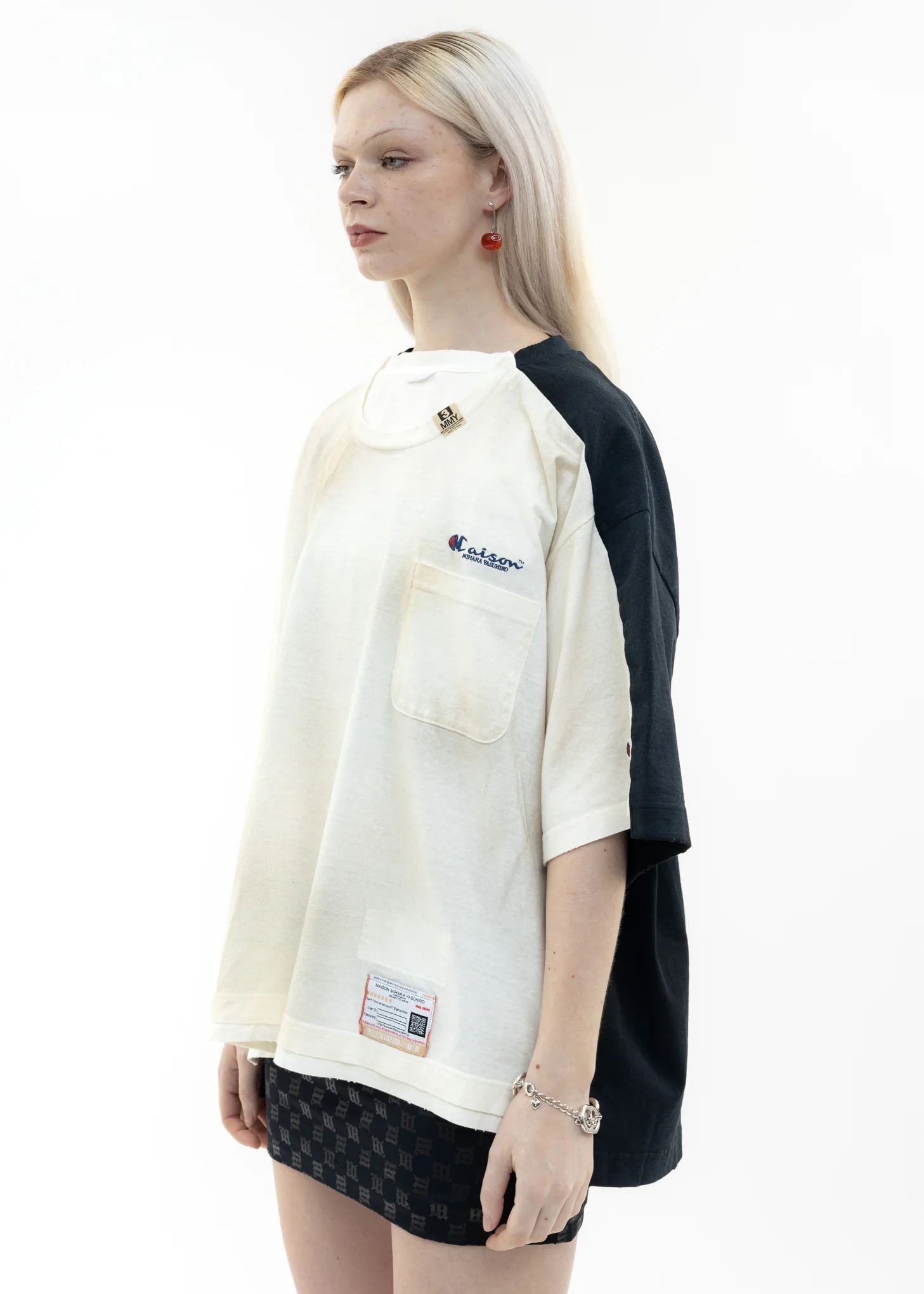 White Combined T-Shirt - Image 3