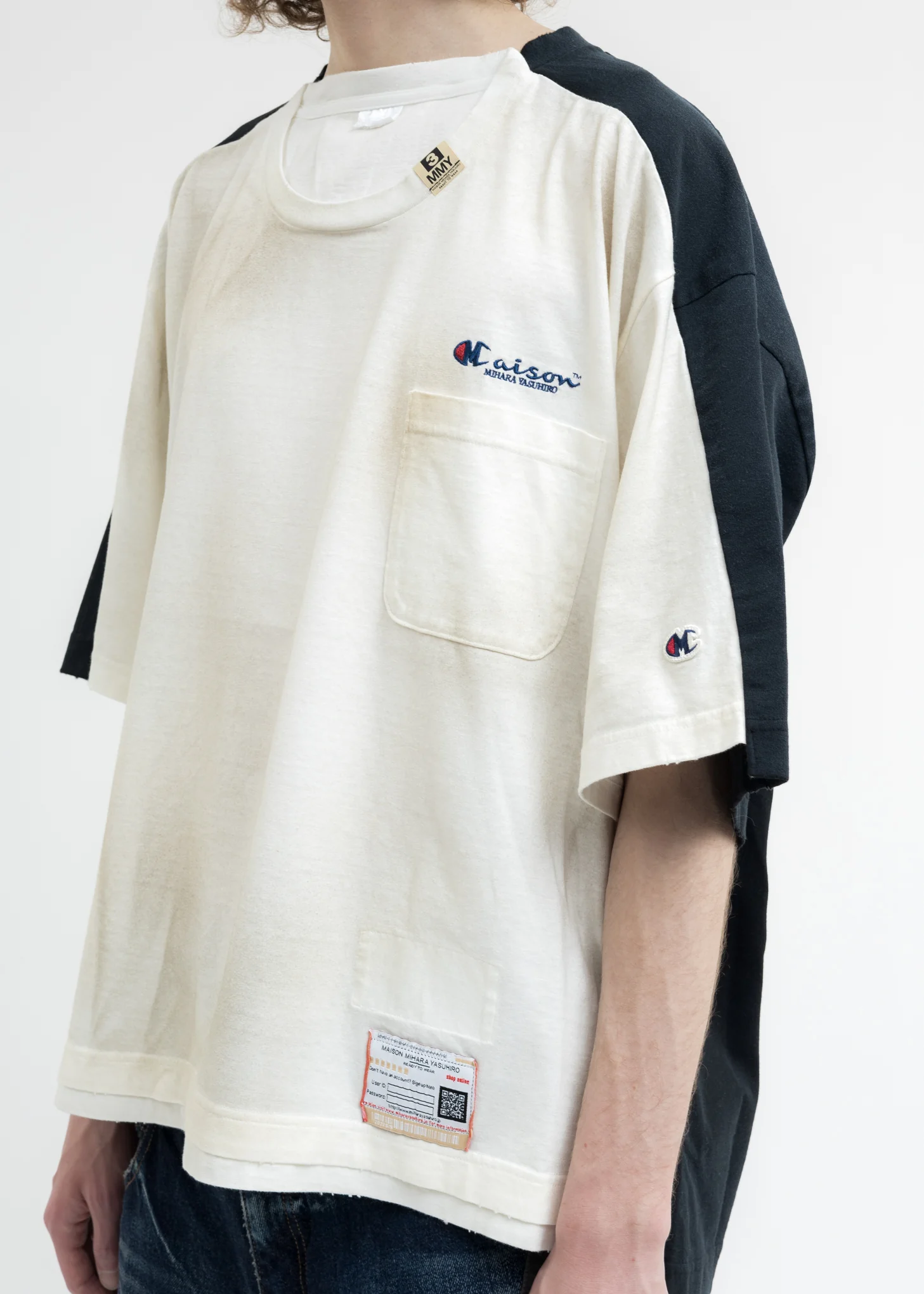 White Combined T-Shirt - Image 2