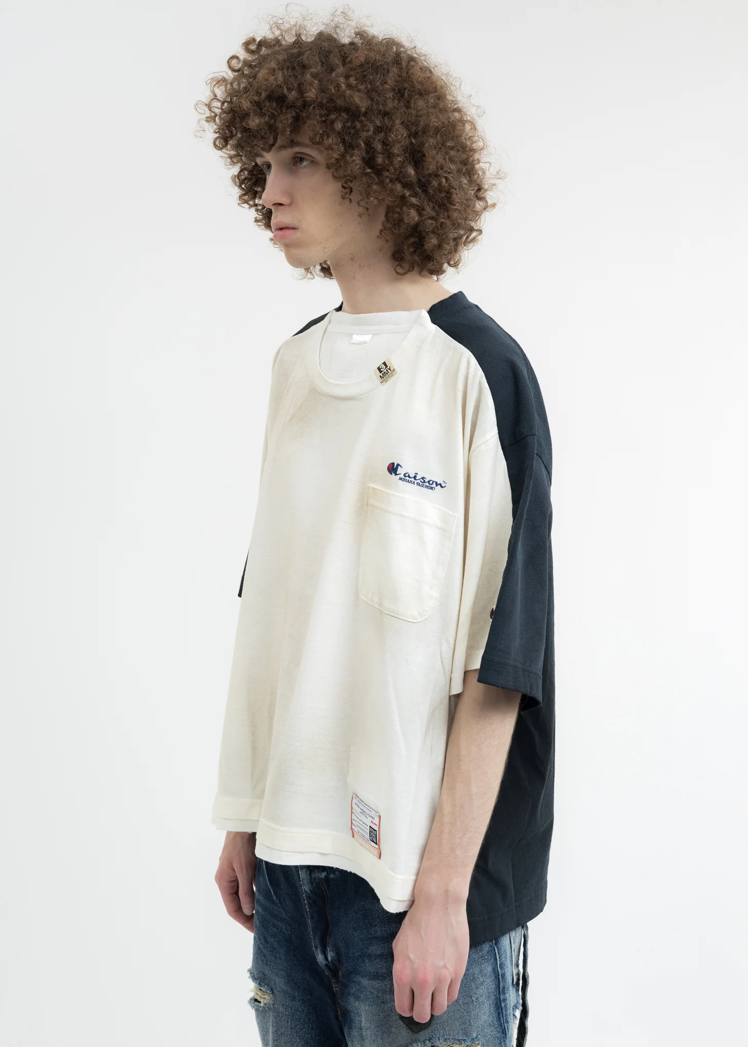 White Combined T-Shirt - Image 4