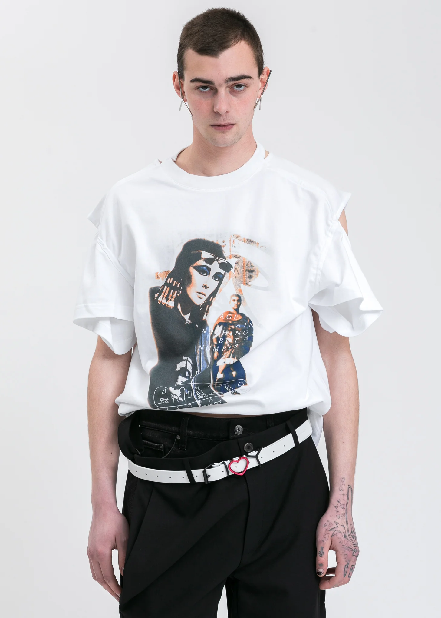 White Convertible Cleo T-Shirt - Image 2