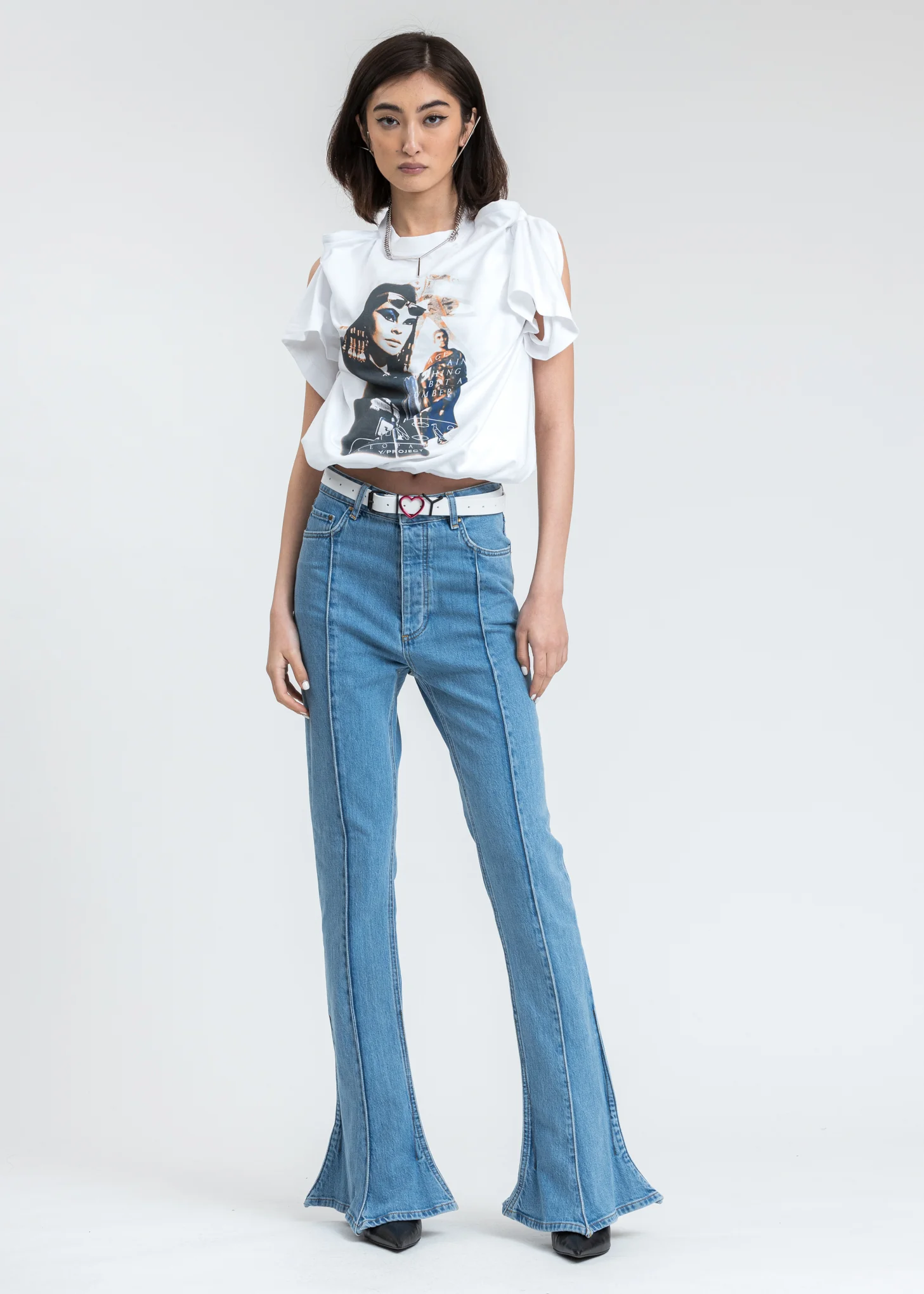 White Convertible Cleo T-Shirt - Image 10