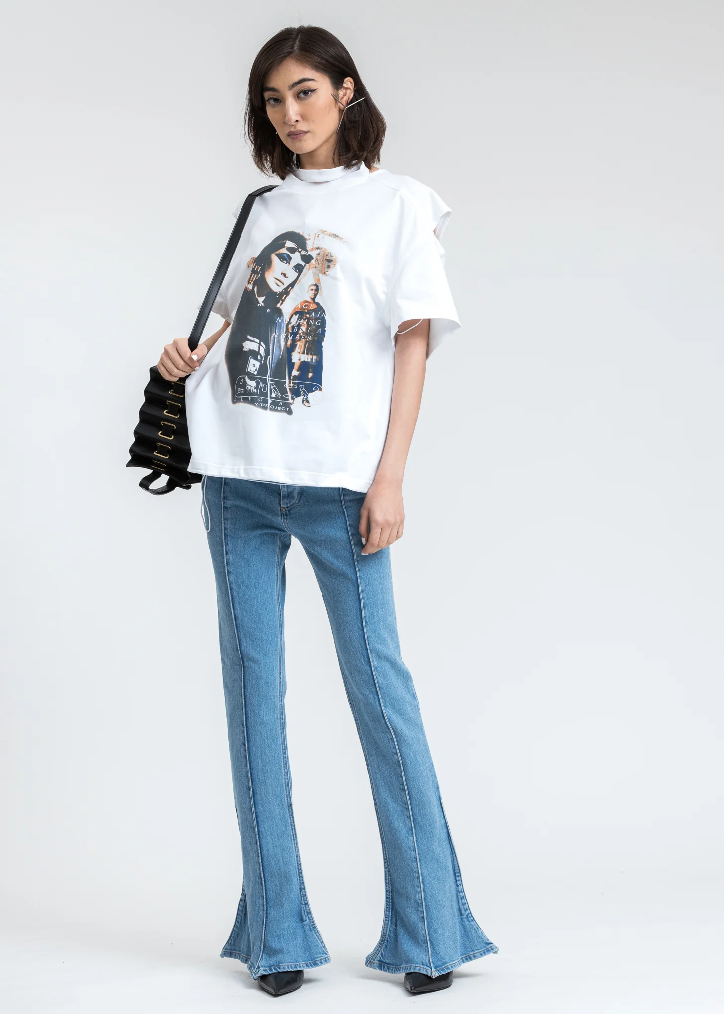 White Convertible Cleo T-Shirt - Image 6