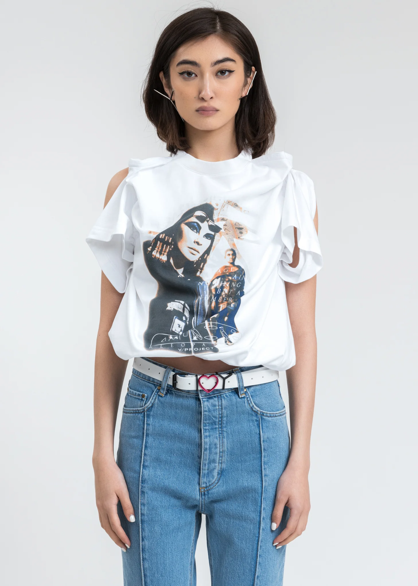 White Convertible Cleo T-Shirt - Image 8