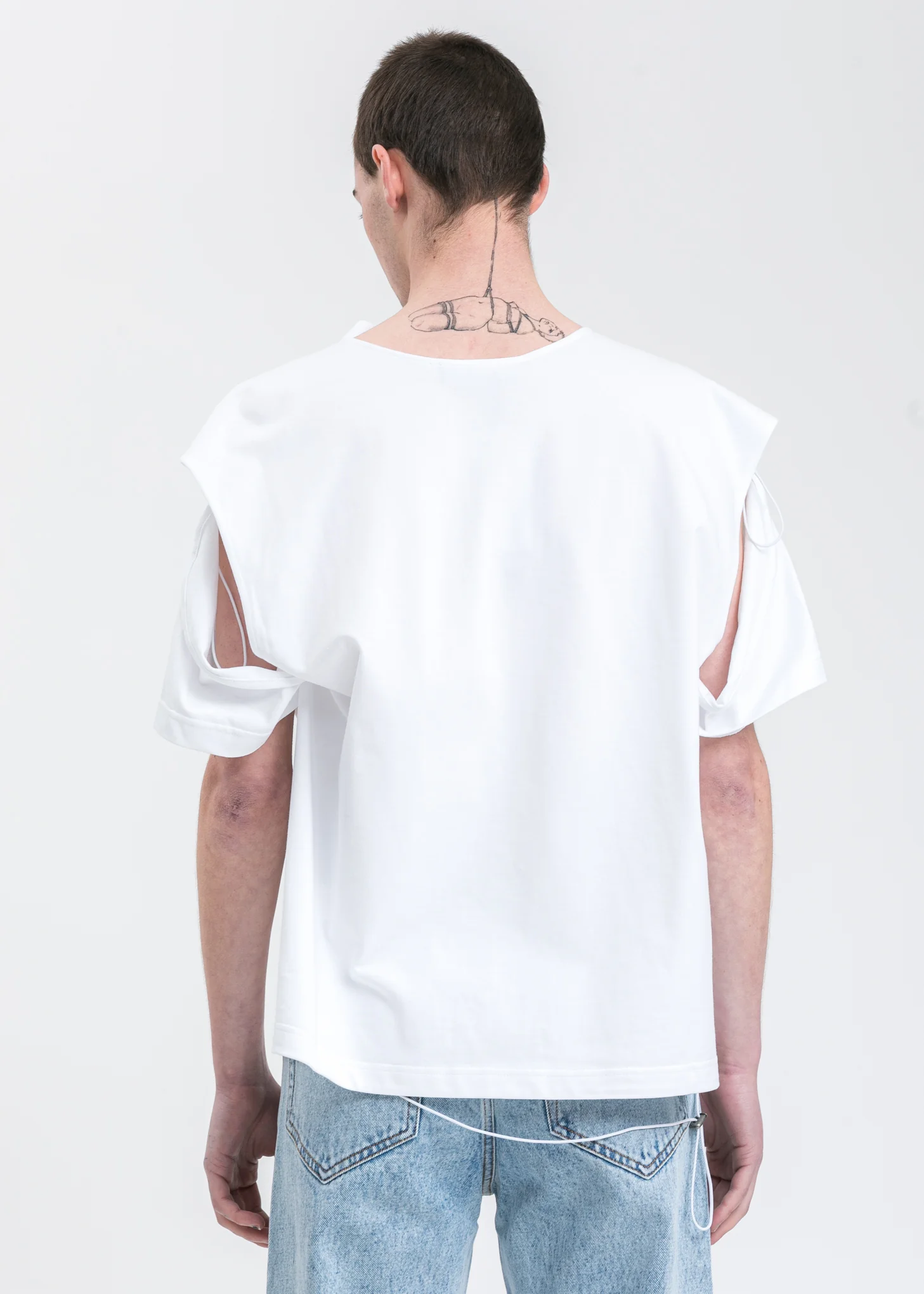 White Convertible T-Shirt - Image 4