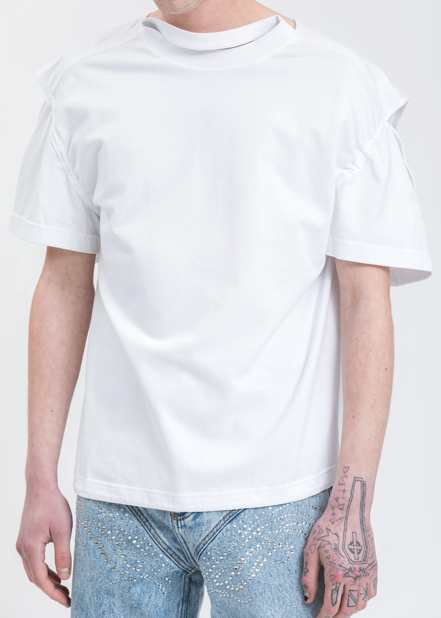 White Convertible T-Shirt - Image 5