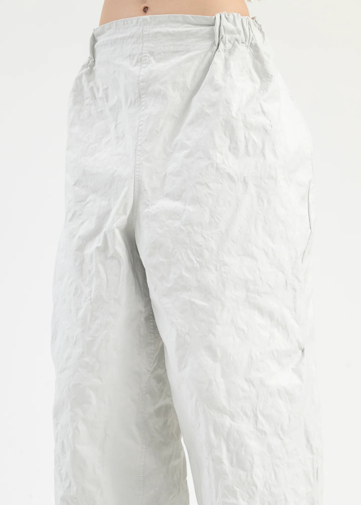 White Crinkled Trousers - Image 4
