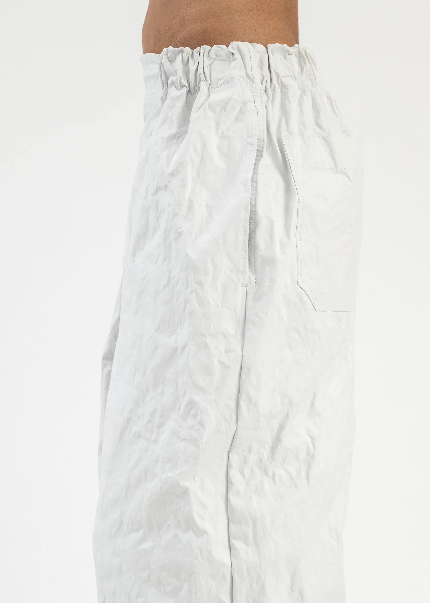 White Crinkled Trousers - Image 4