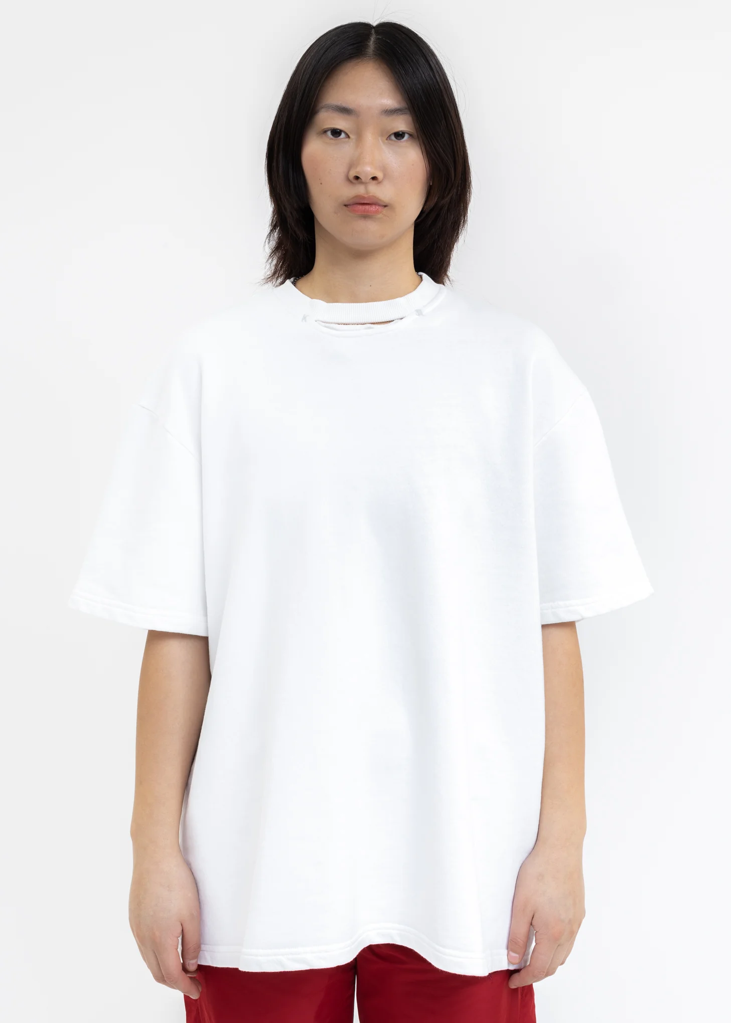 White Cut Out T-Shirt