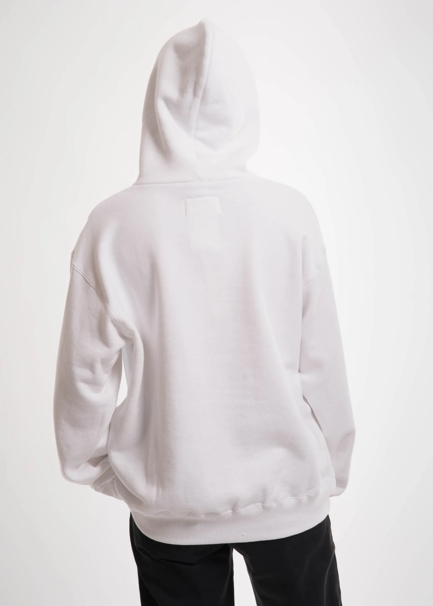 White Deadstock Embroidery Hoodie - Image 4