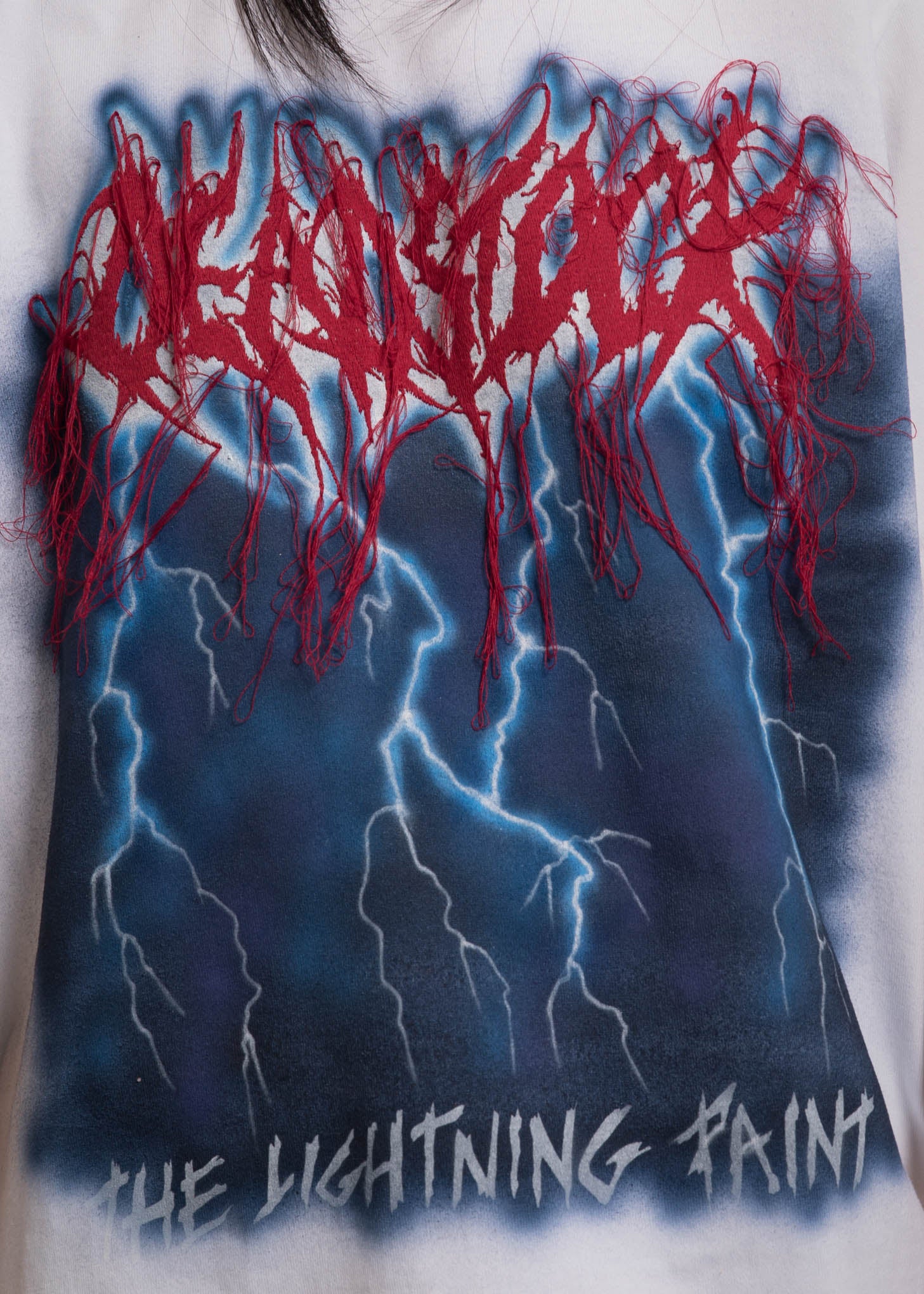 White Deadstock Embroidery T-Shirt - Image 2