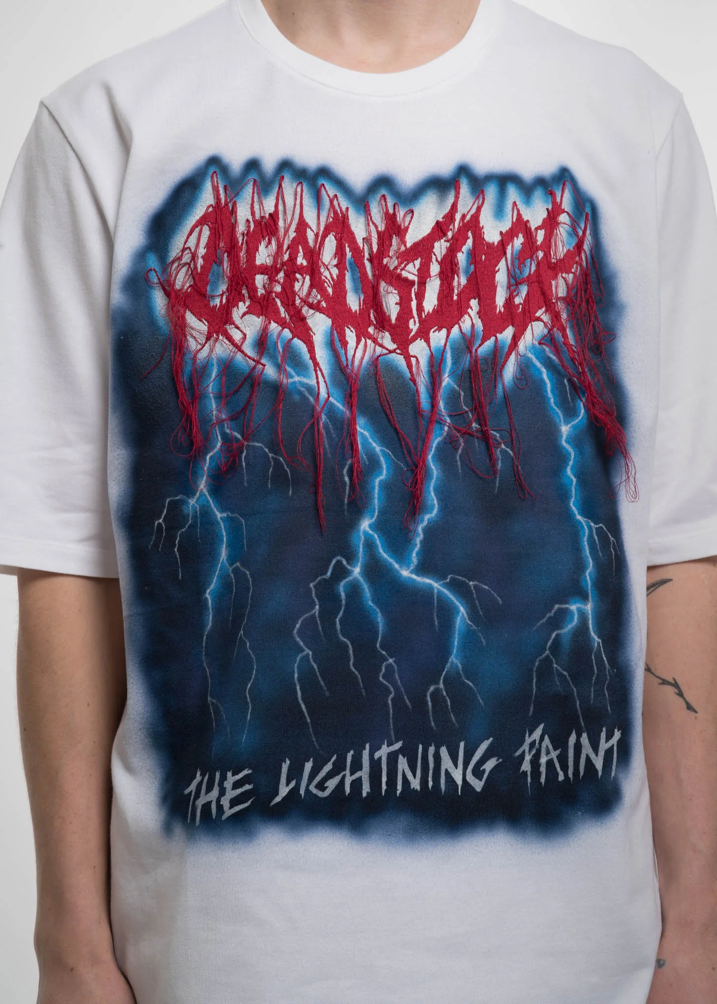 White Deadstock Embroidery T-Shirt - Image 2