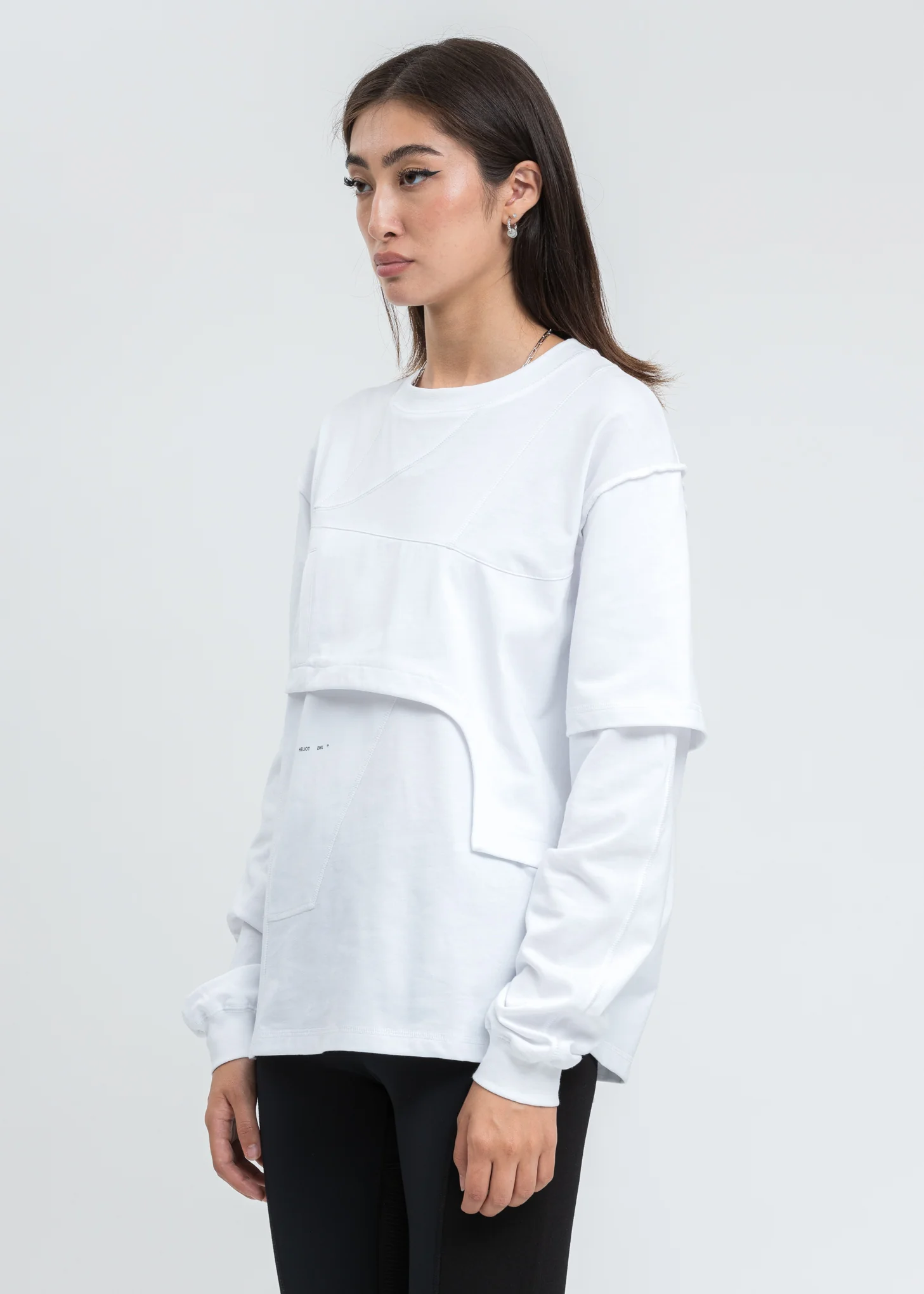 White Deconstructed Shirt - Image 3