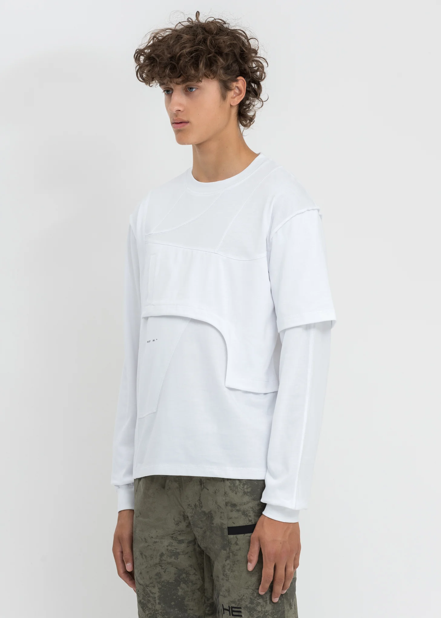 White Deconstructed Shirt - Image 2