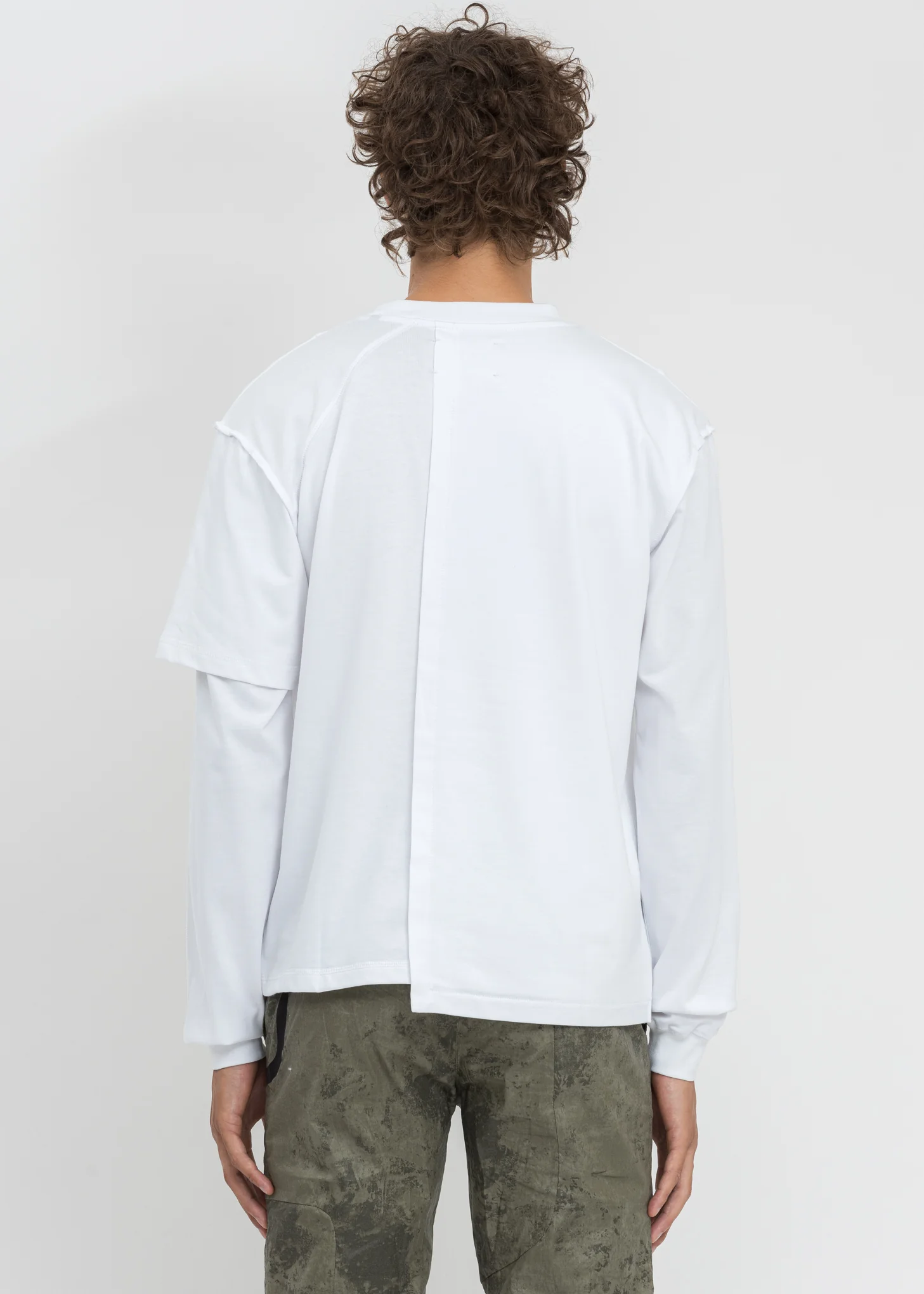 White Deconstructed Shirt - Image 3