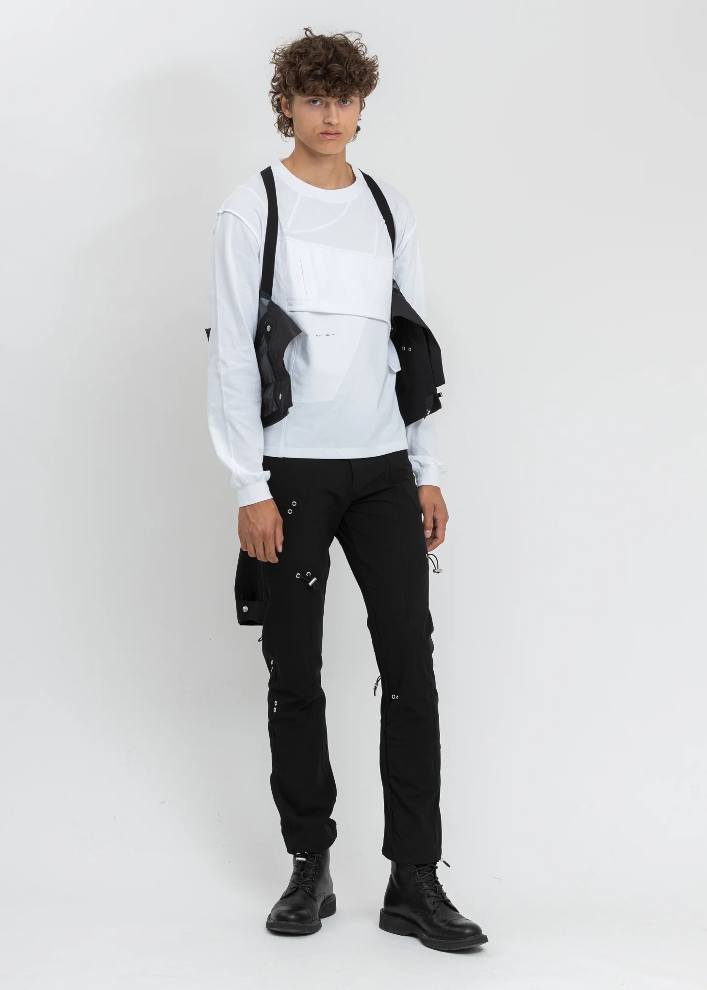 White Deconstructed Shirt - Image 6