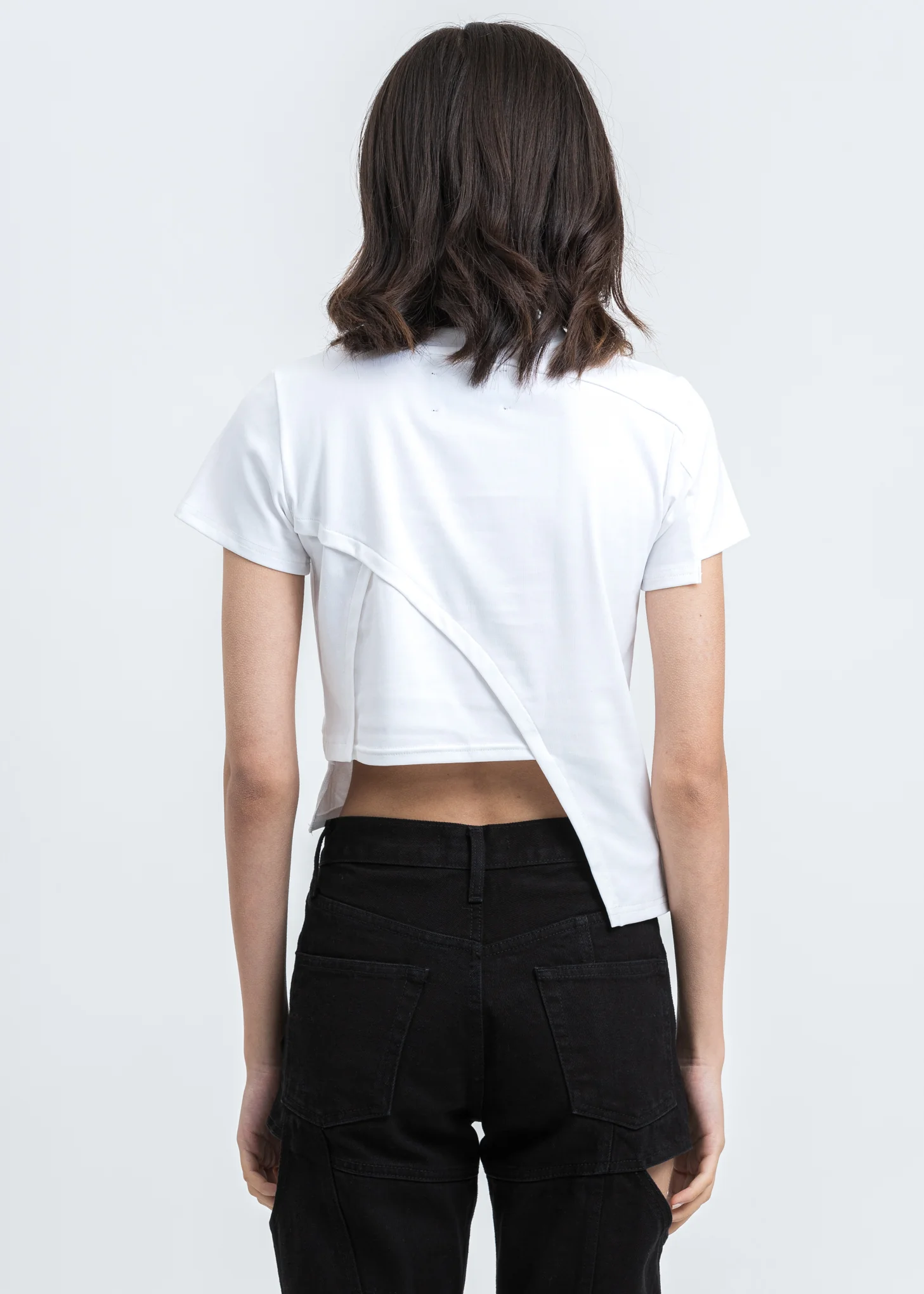 White Deconstructed T-Shirt - Image 2