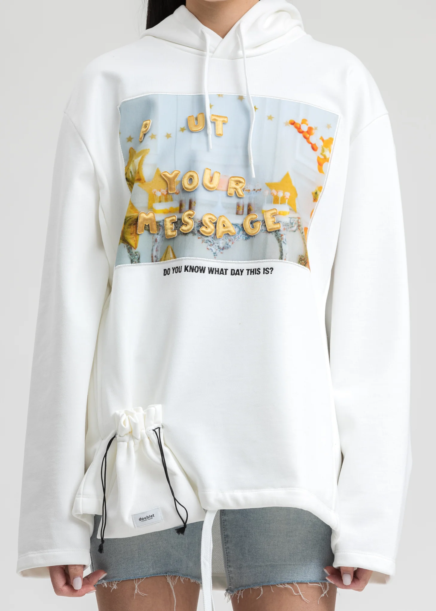 White DIY Alphabet Hoodie - Image 2