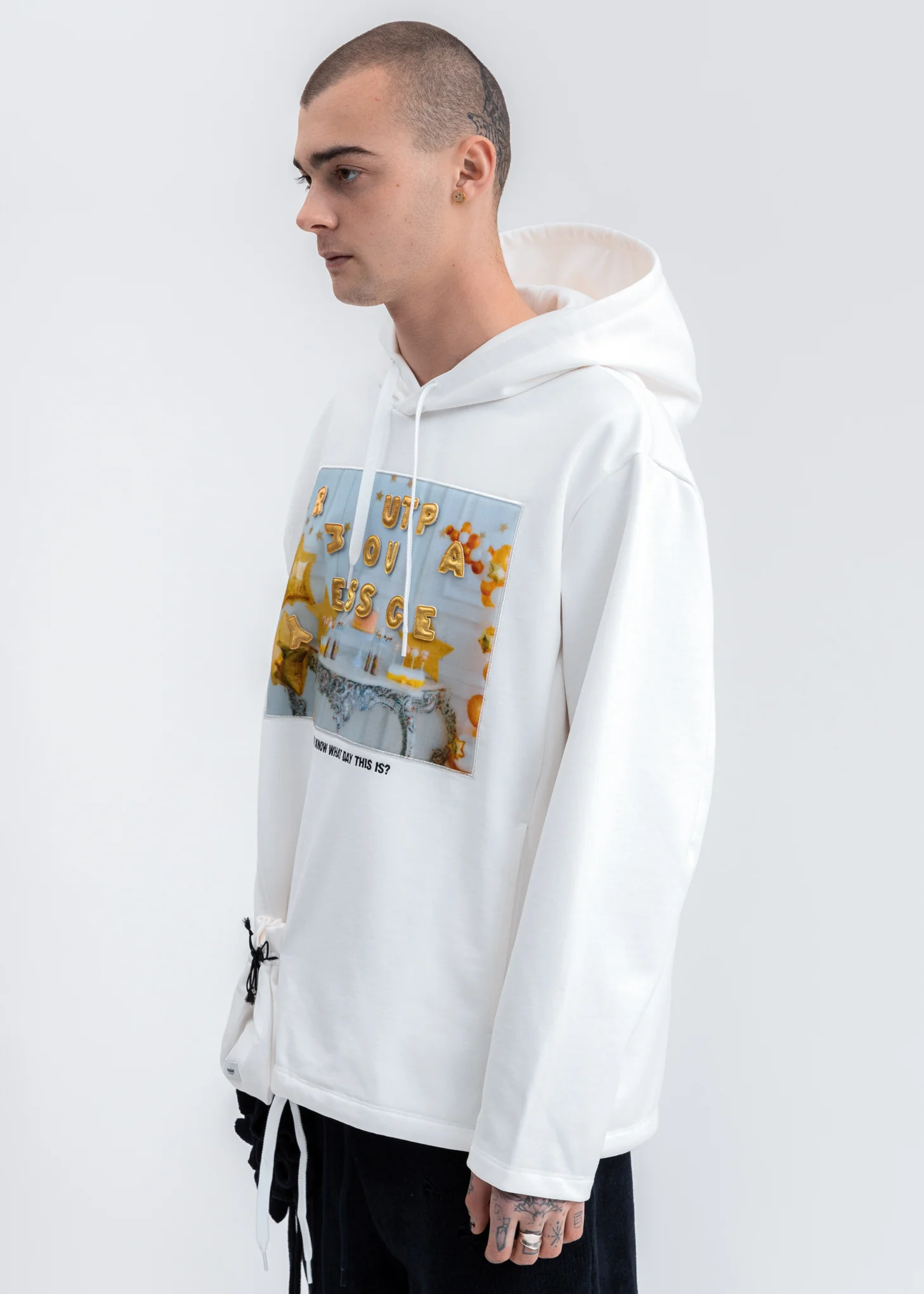 White DIY Alphabet Hoodie - Image 3