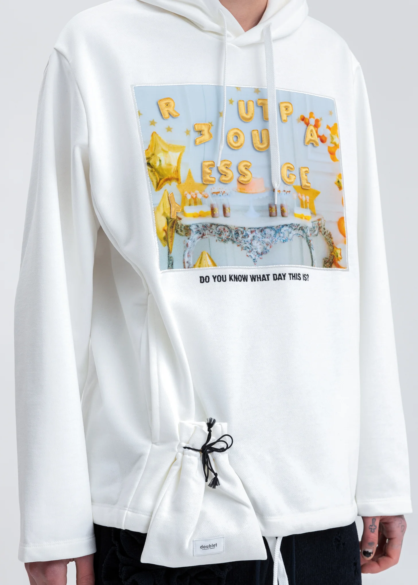 White DIY Alphabet Hoodie - Image 5