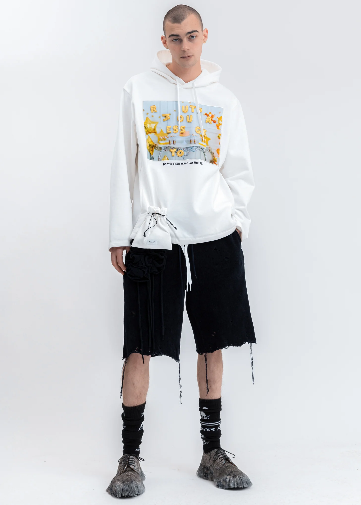 White DIY Alphabet Hoodie - Image 6