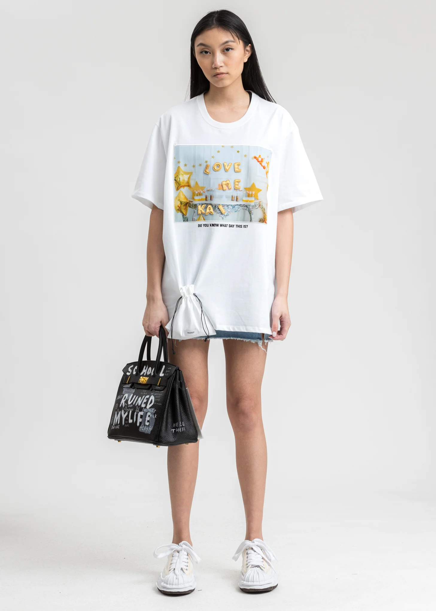 White DIY Alphabet T-Shirt - Image 5