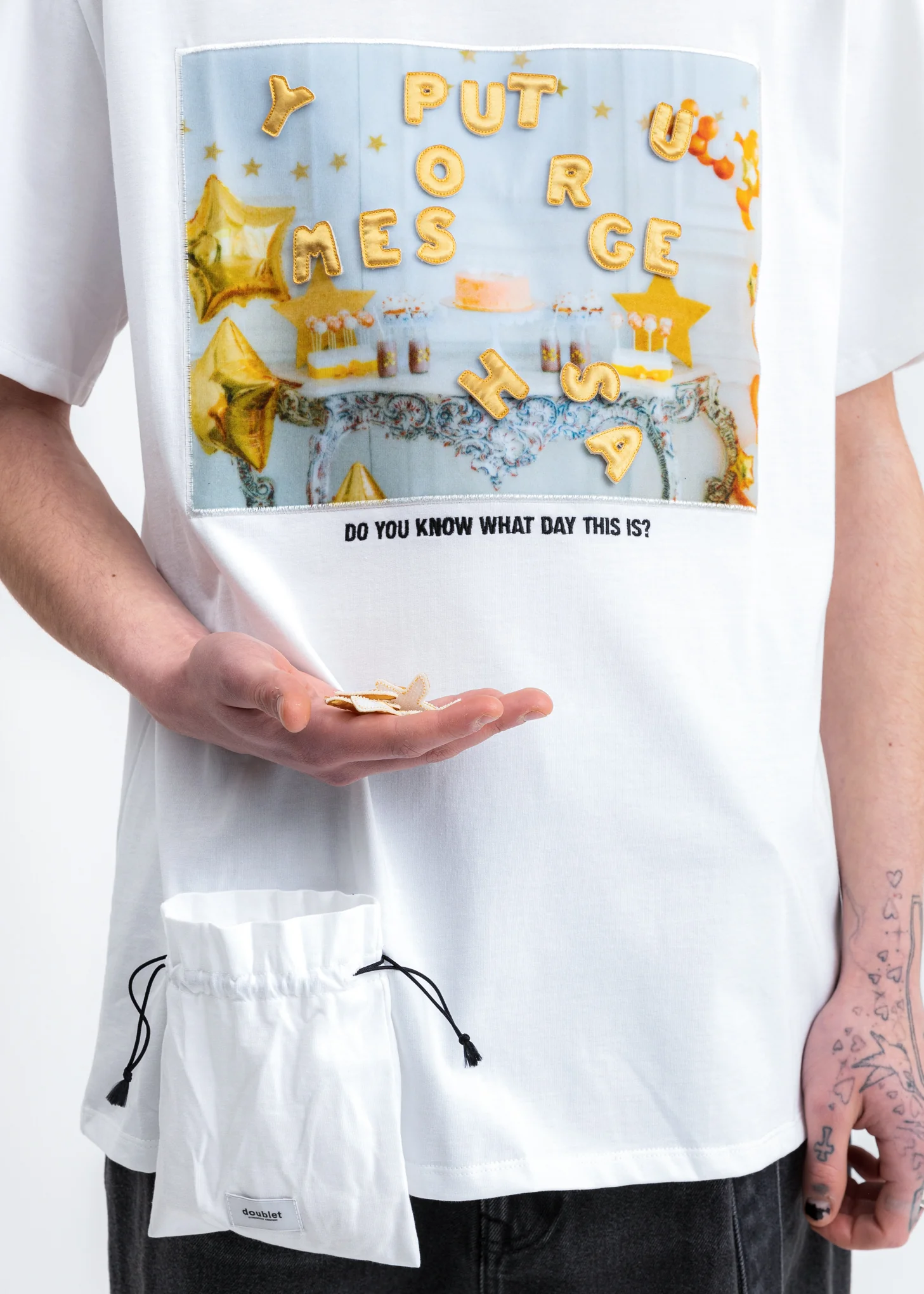 White DIY Alphabet T-Shirt - Image 2
