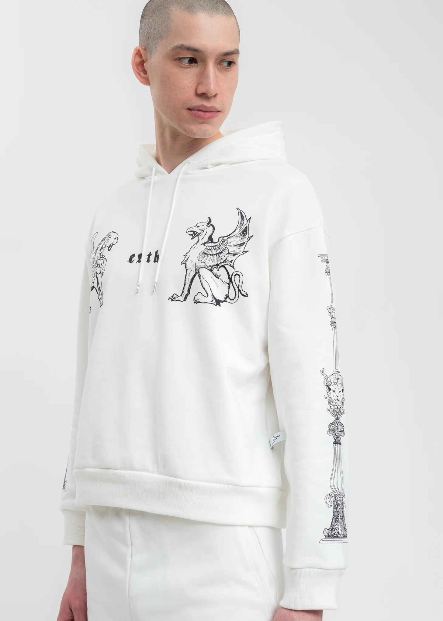 White Dogz Short Hoodie - Image 3
