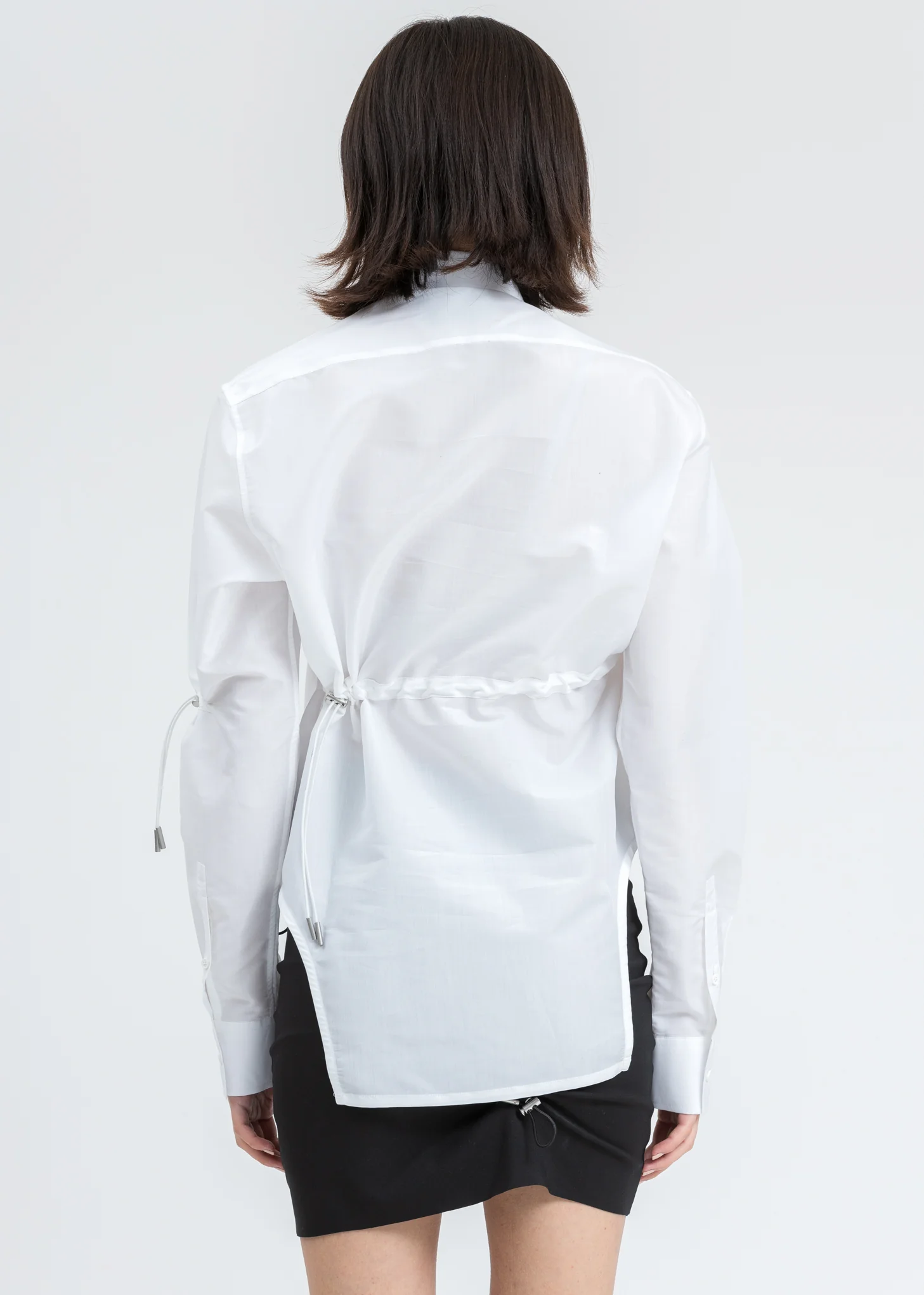White Drawstring Shirt - Image 2