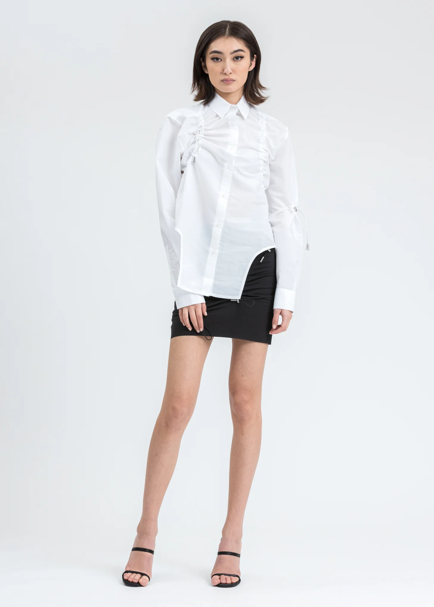 White Drawstring Shirt - Image 5