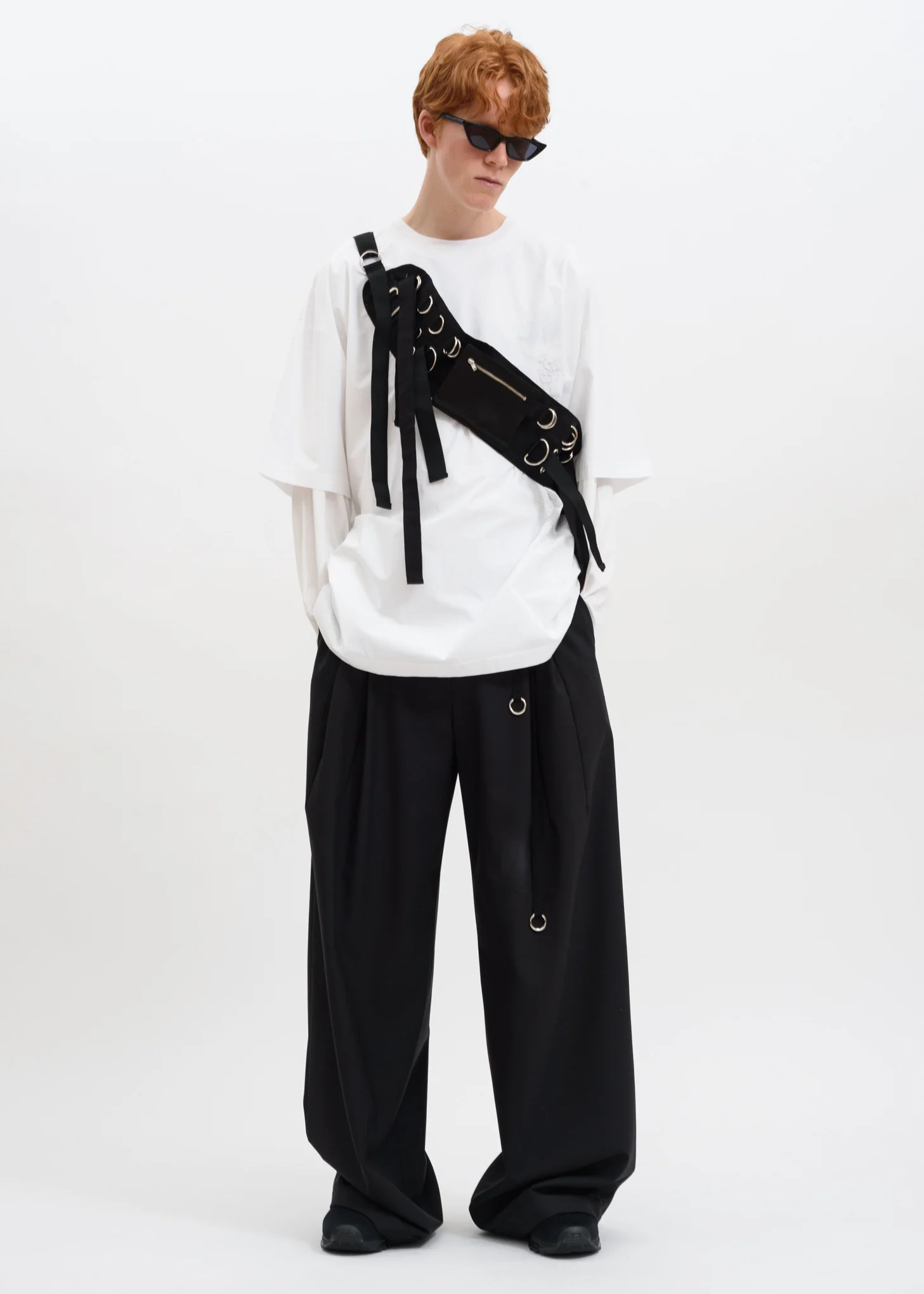 White Embroidered Oversize T-Shirt - Image 5