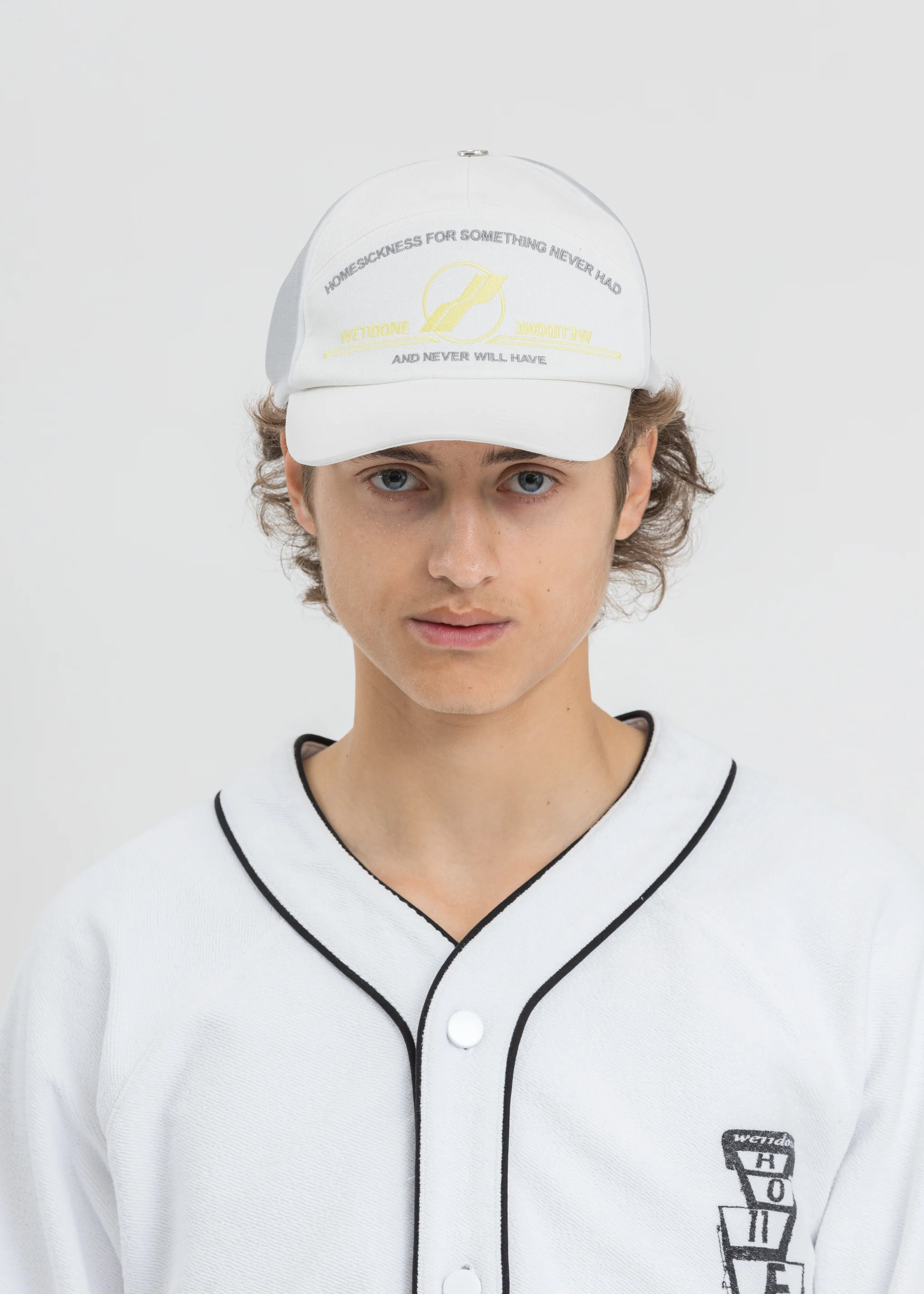 White Embroidered Sailing Cap - Image 3