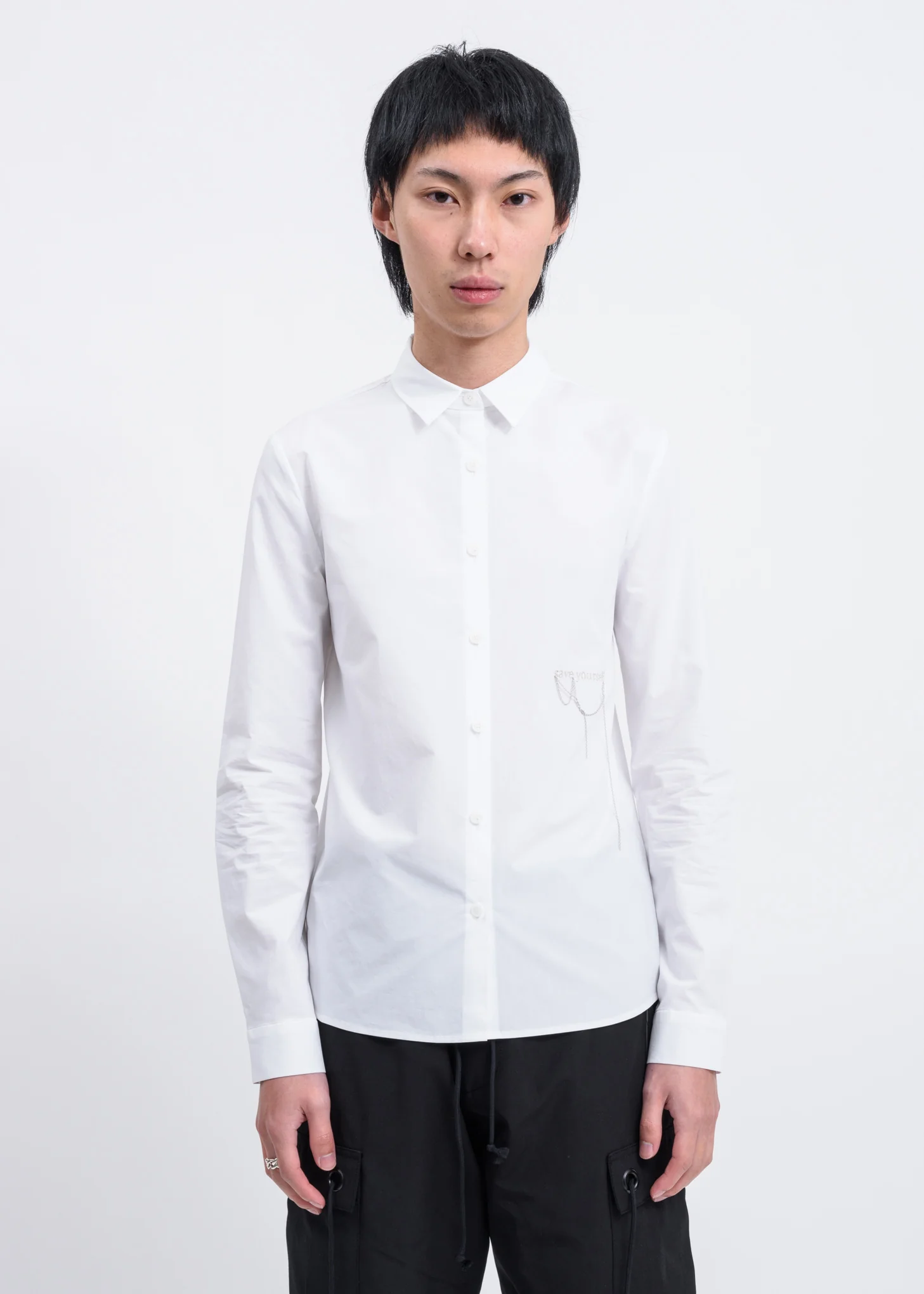 White Embroidered Shirt