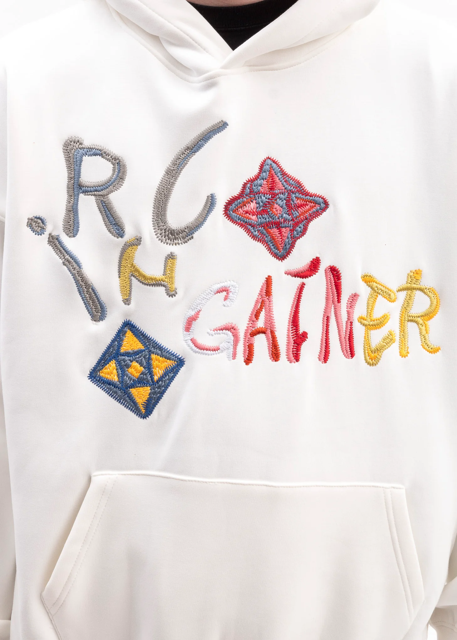 WHITE EMBROIDERY LOGO HOODIES - Image 2