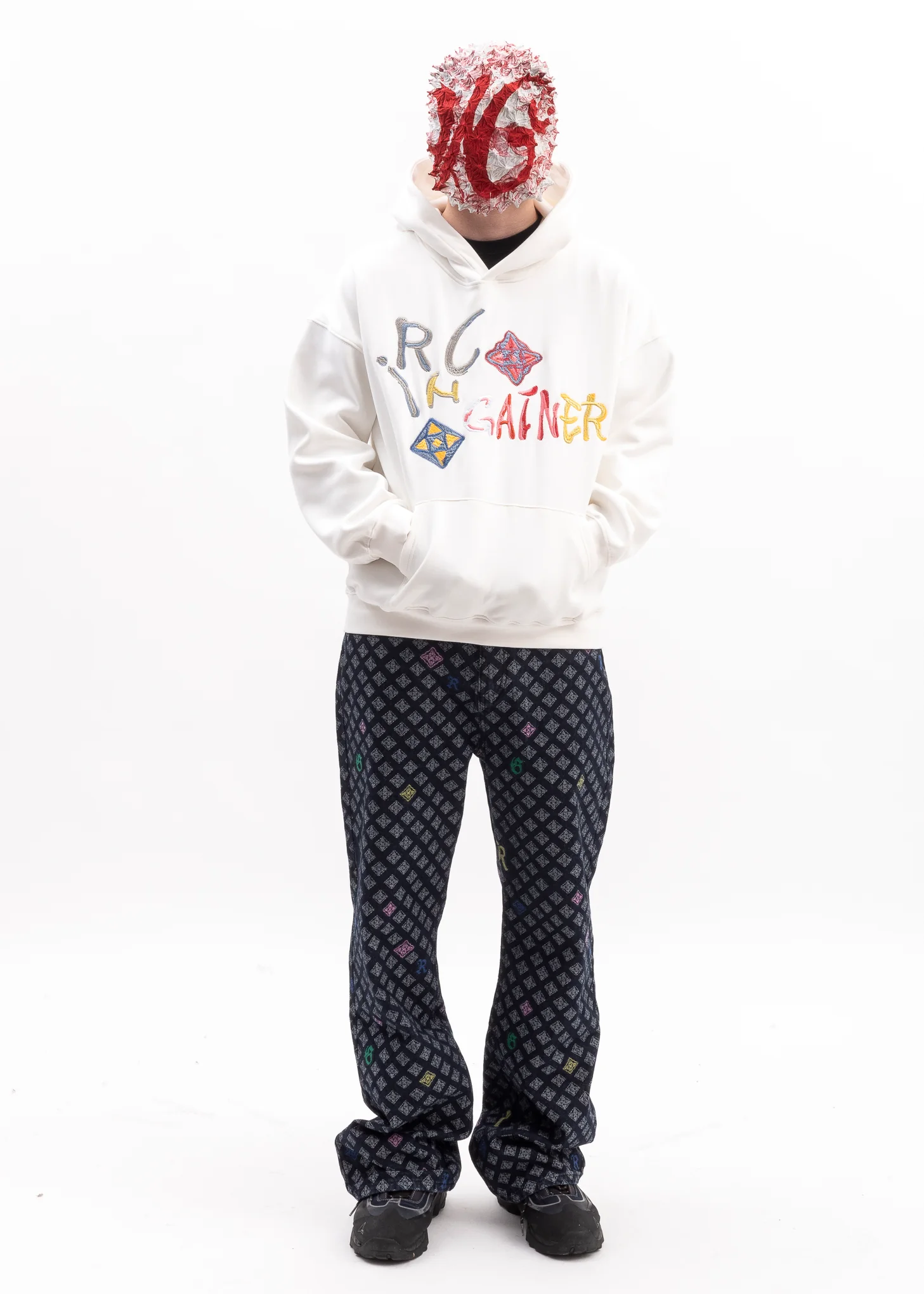 WHITE EMBROIDERY LOGO HOODIES - Image 5