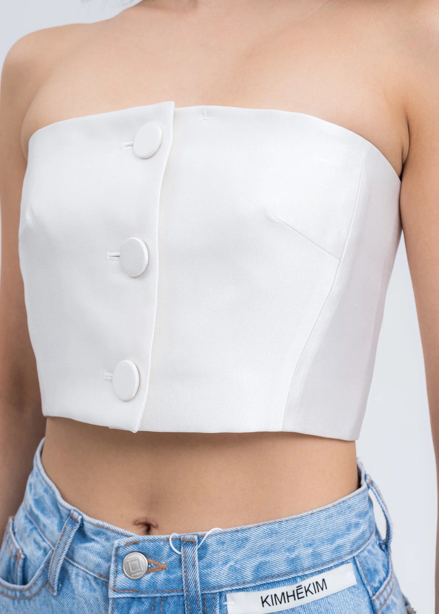 White Emma Tube Top - Image 2