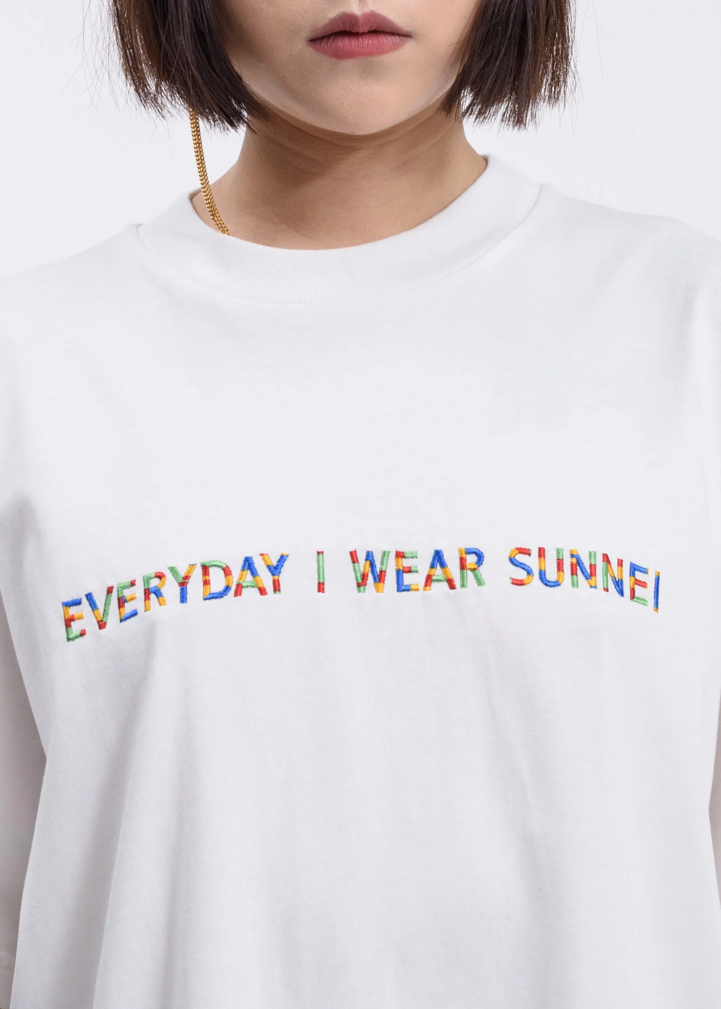 White 'Everyday I Wear Sunnei' T-Shirt - Image 2