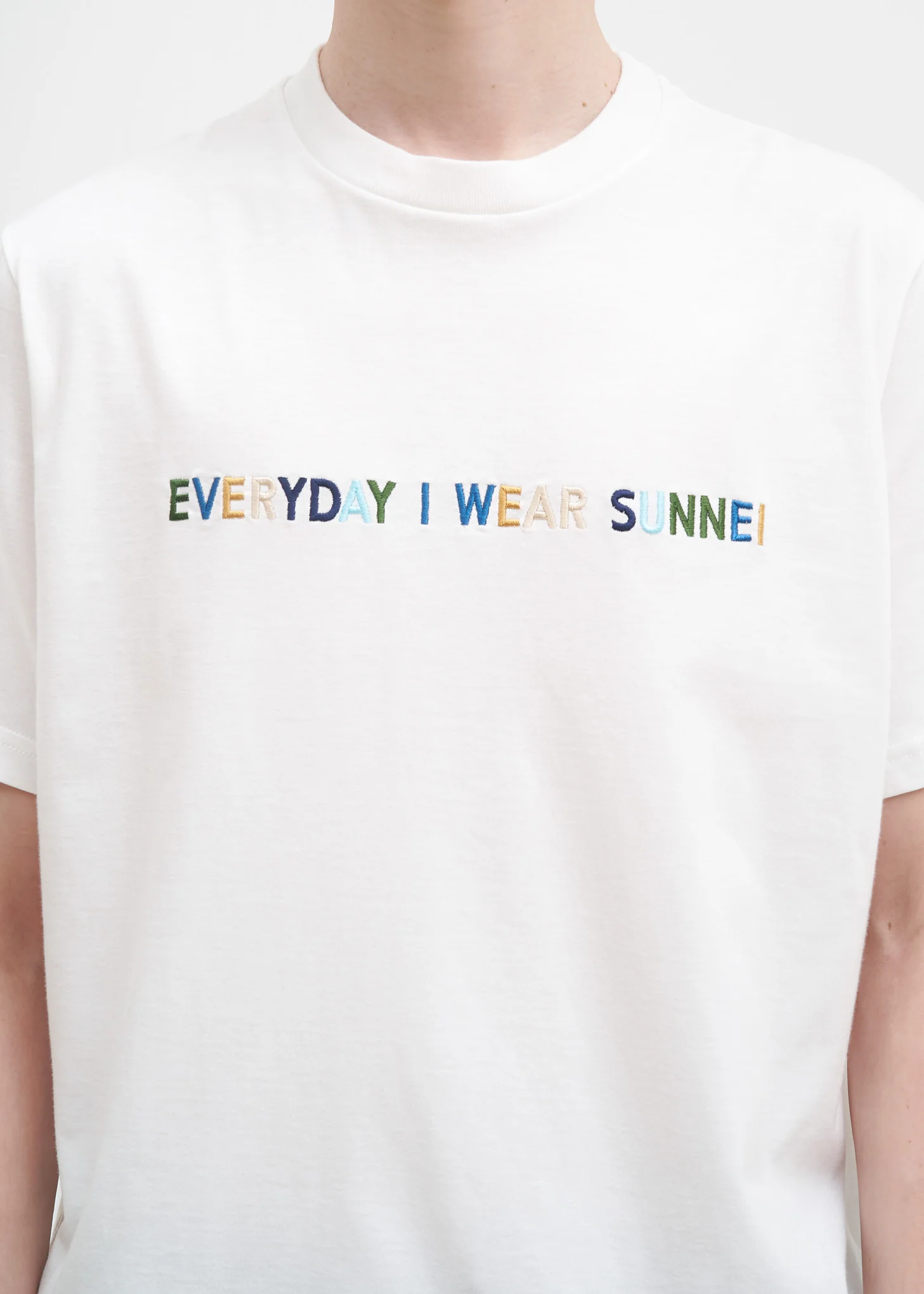 White Everyday I Wear Sunnei T-Shirt - Image 4