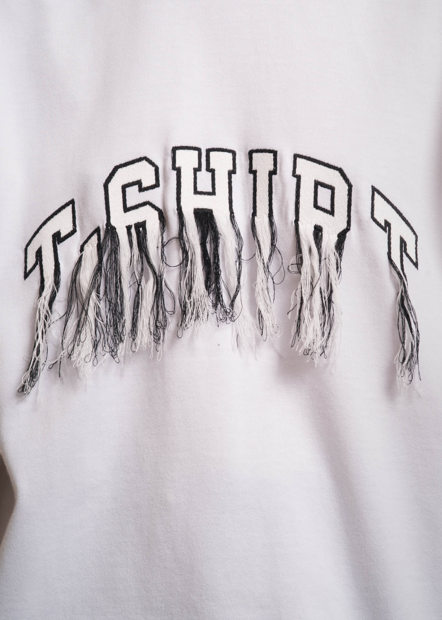 White Flying Embroidery T-Shirt - Image 3