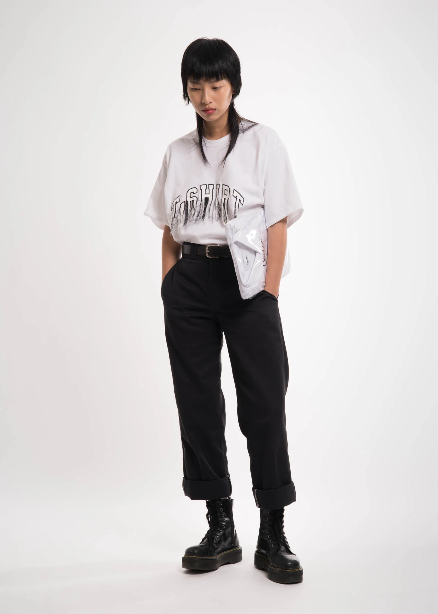 White Flying Embroidery T-Shirt - Image 5